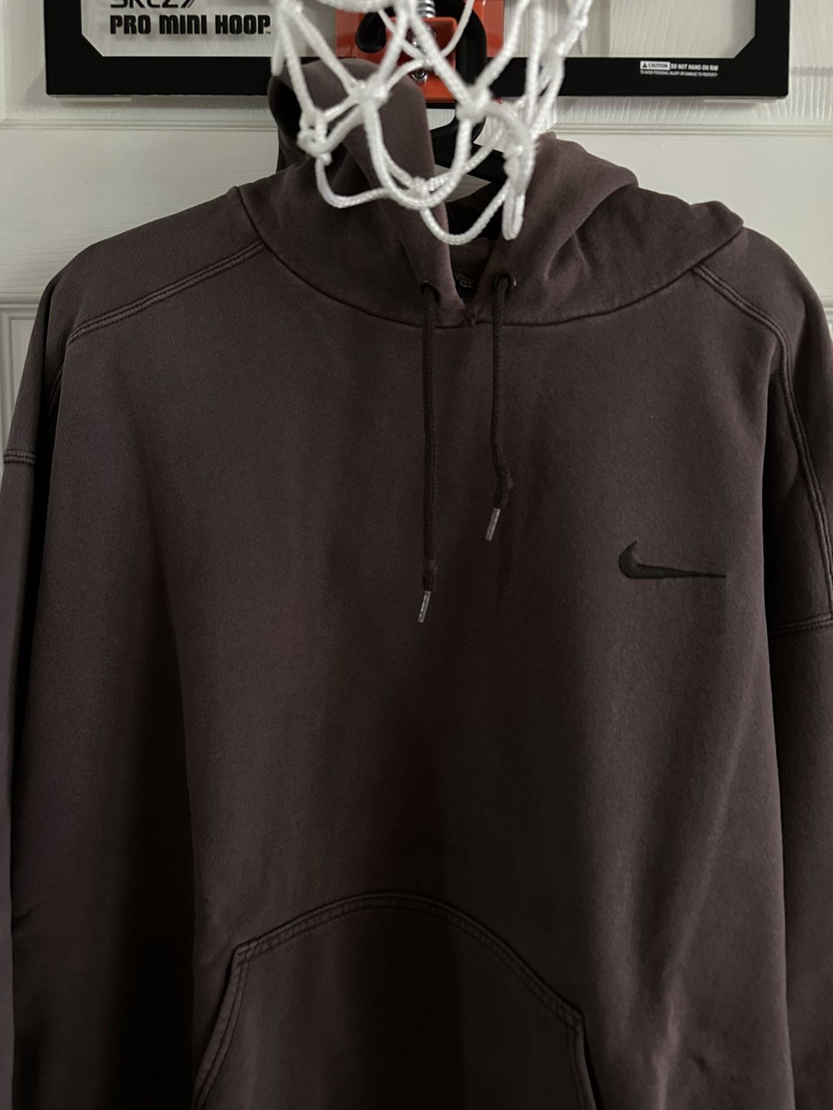 Nike Vintage 90s Nike Chocolate Brown Tonal Hoodie Size US XL / EU 56 / 4 - 2 Thumbnail