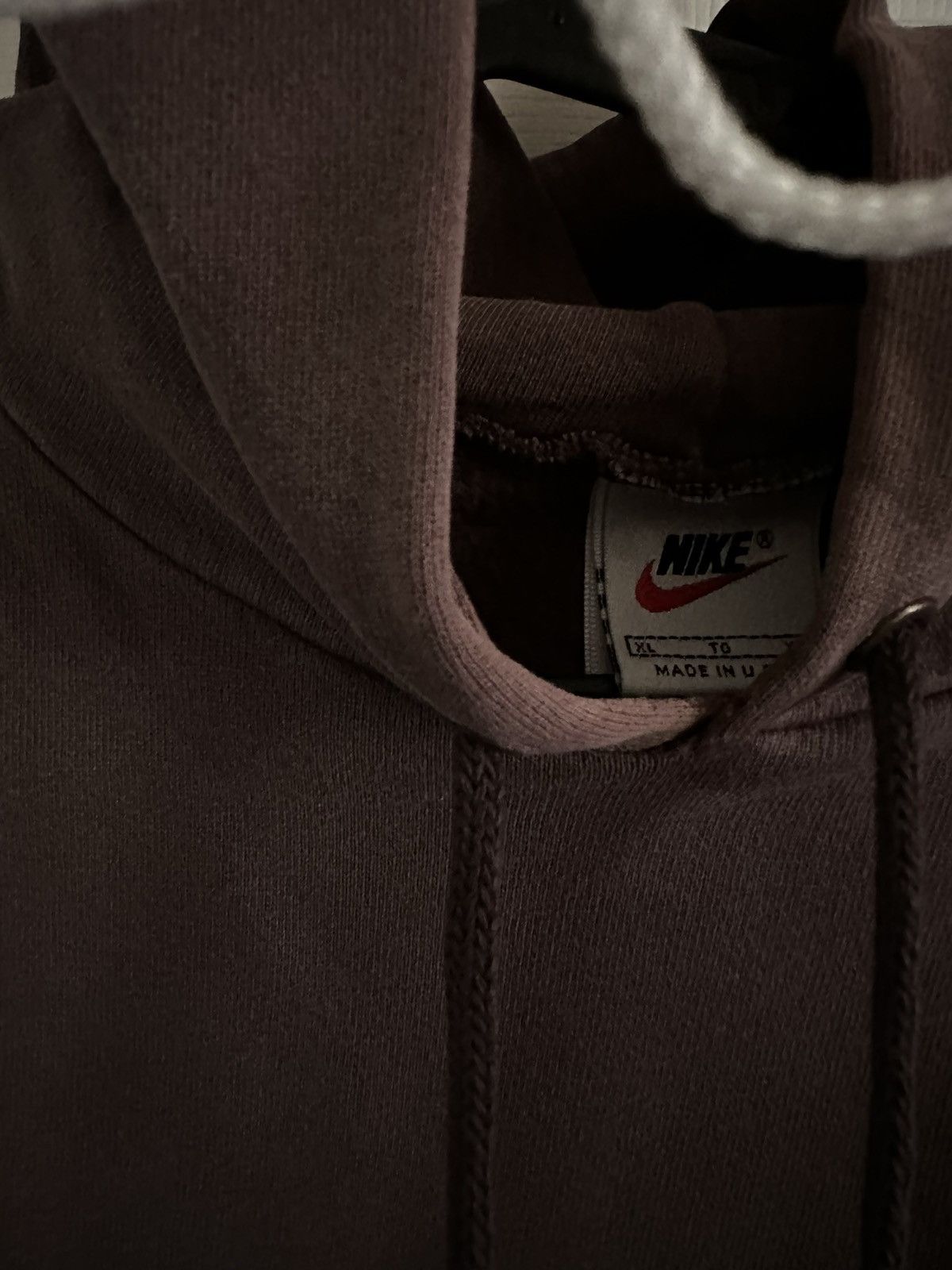 Nike Vintage 90s Nike Chocolate Brown Tonal Hoodie Size US XL / EU 56 / 4 - 3 Thumbnail