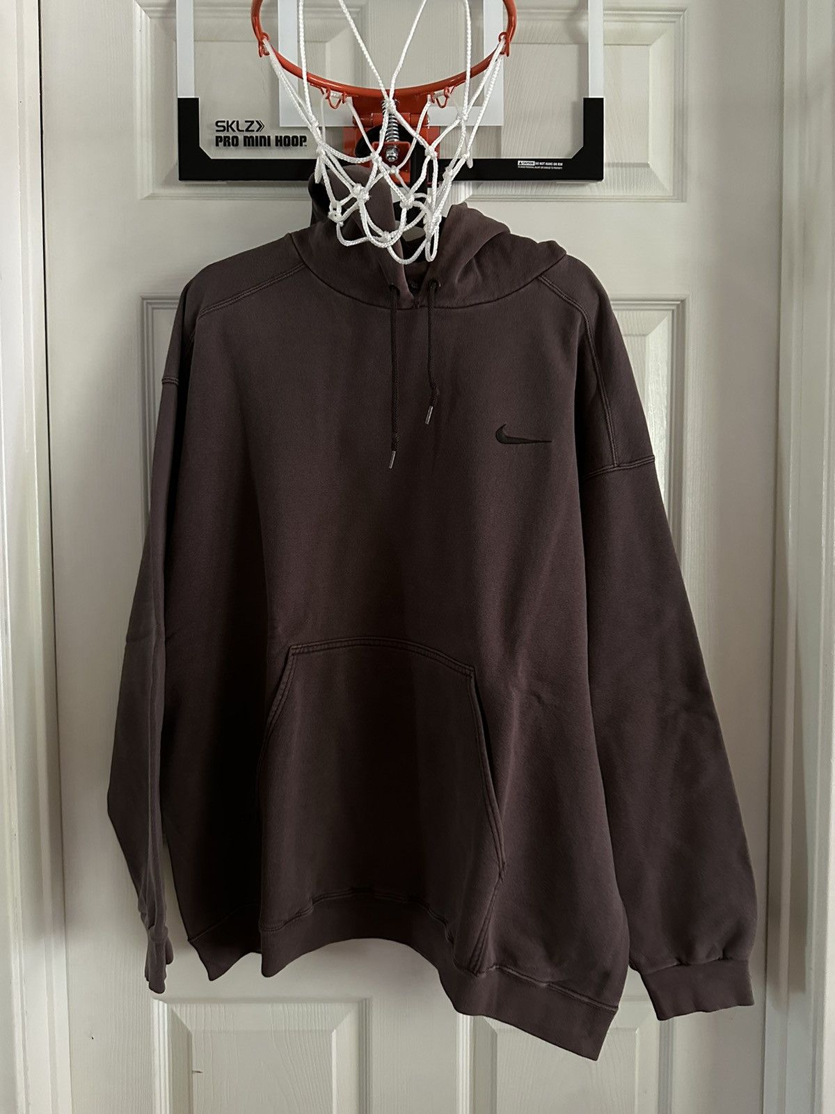 Nike Vintage 90s Nike Chocolate Brown Tonal Hoodie Size US XL / EU 56 / 4 - 1 Thumbnail