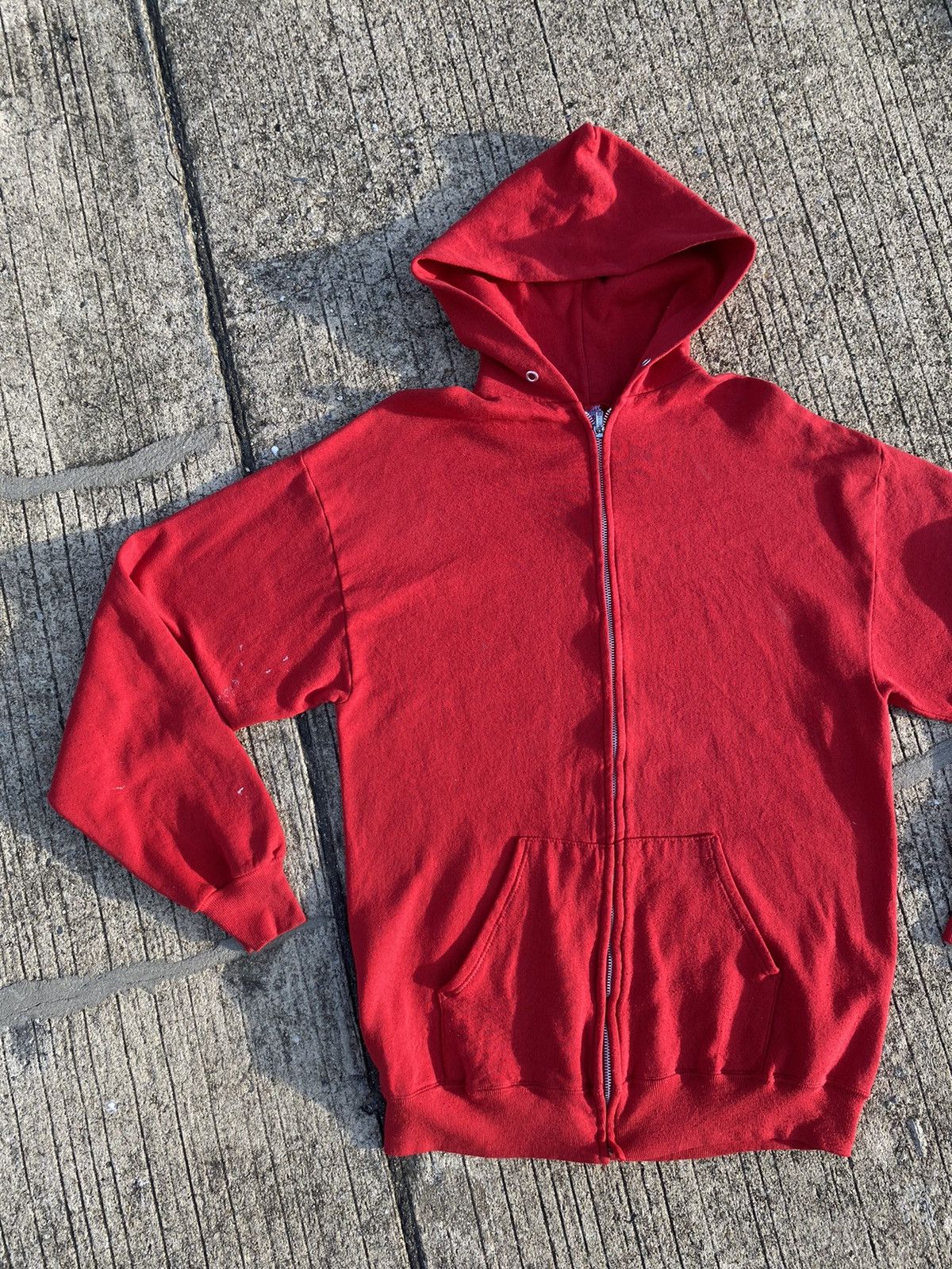 Jerzees Vintage 90s JERZEES Hoodie Red ( Tag XL ) Size US M / EU 48-50 / 2 - 2 Thumbnail
