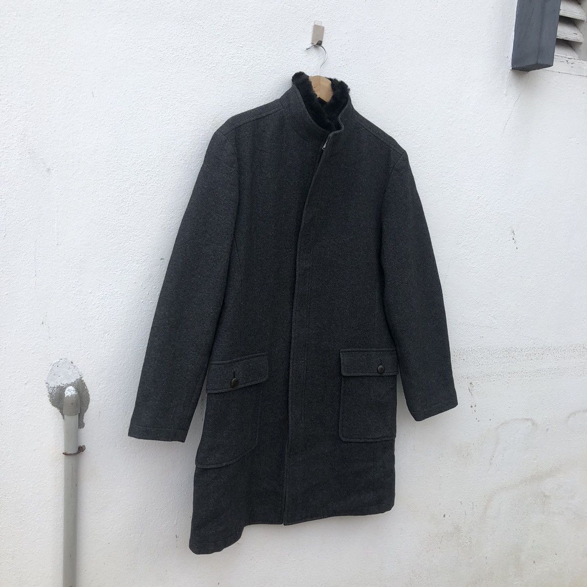 Japanese Brand LONG JACKET WOOL INED HOMME INSPIRED BY YOHJI YAMAMOTO Size US M / EU 48-50 / 2 - 2 Thumbnail