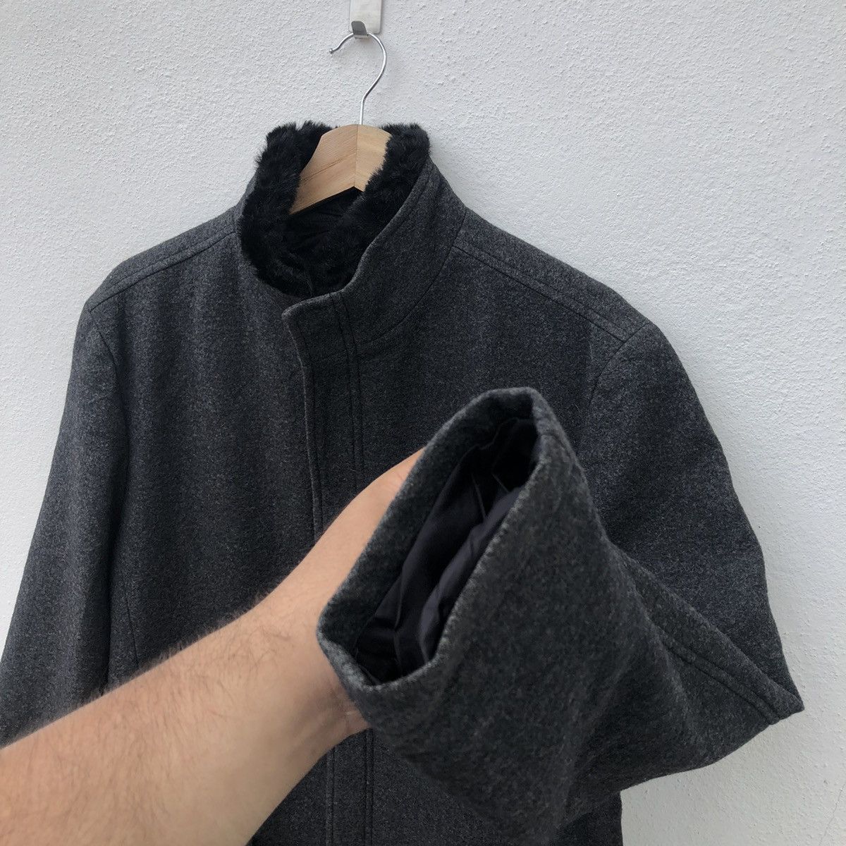 Japanese Brand LONG JACKET WOOL INED HOMME INSPIRED BY YOHJI YAMAMOTO Size US M / EU 48-50 / 2 - 4 Thumbnail