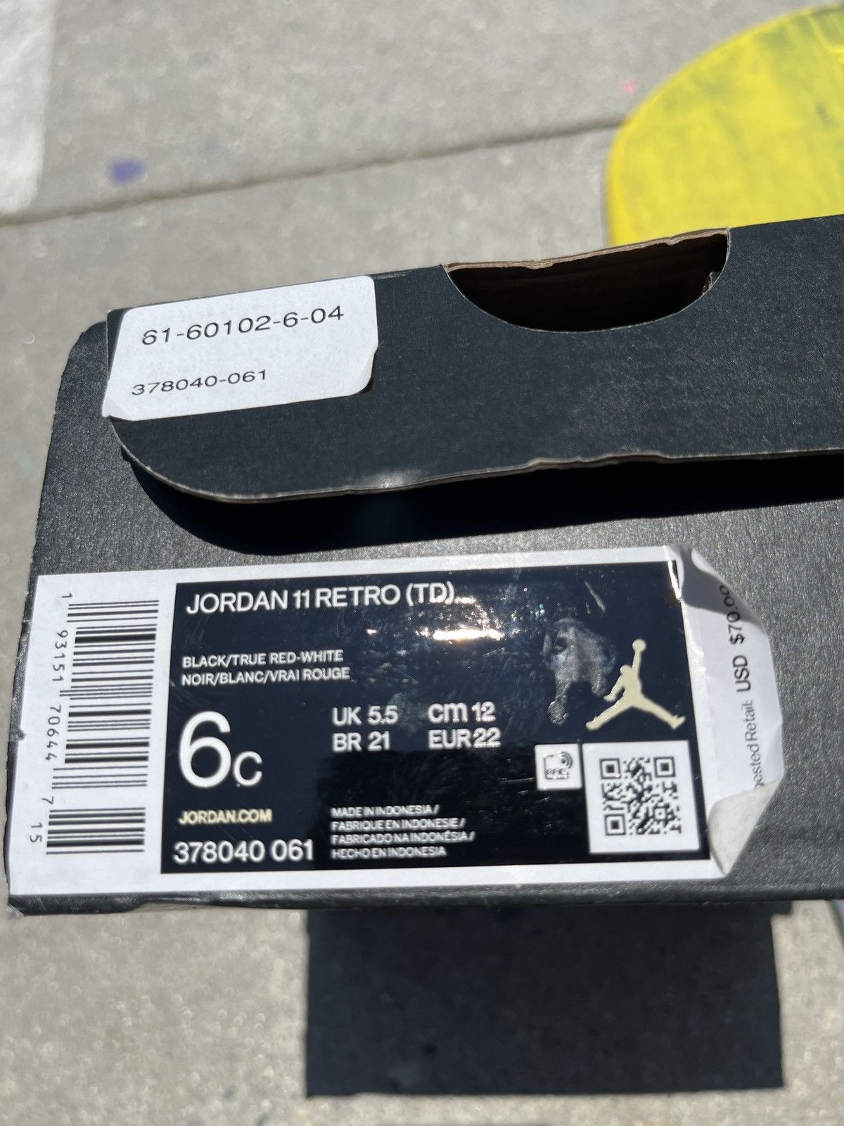 Jordan Brand × Nike Jordan Bred Retro 11 (TD) Toddler Size 6c Size US 6 / EU 39 - 7 Thumbnail