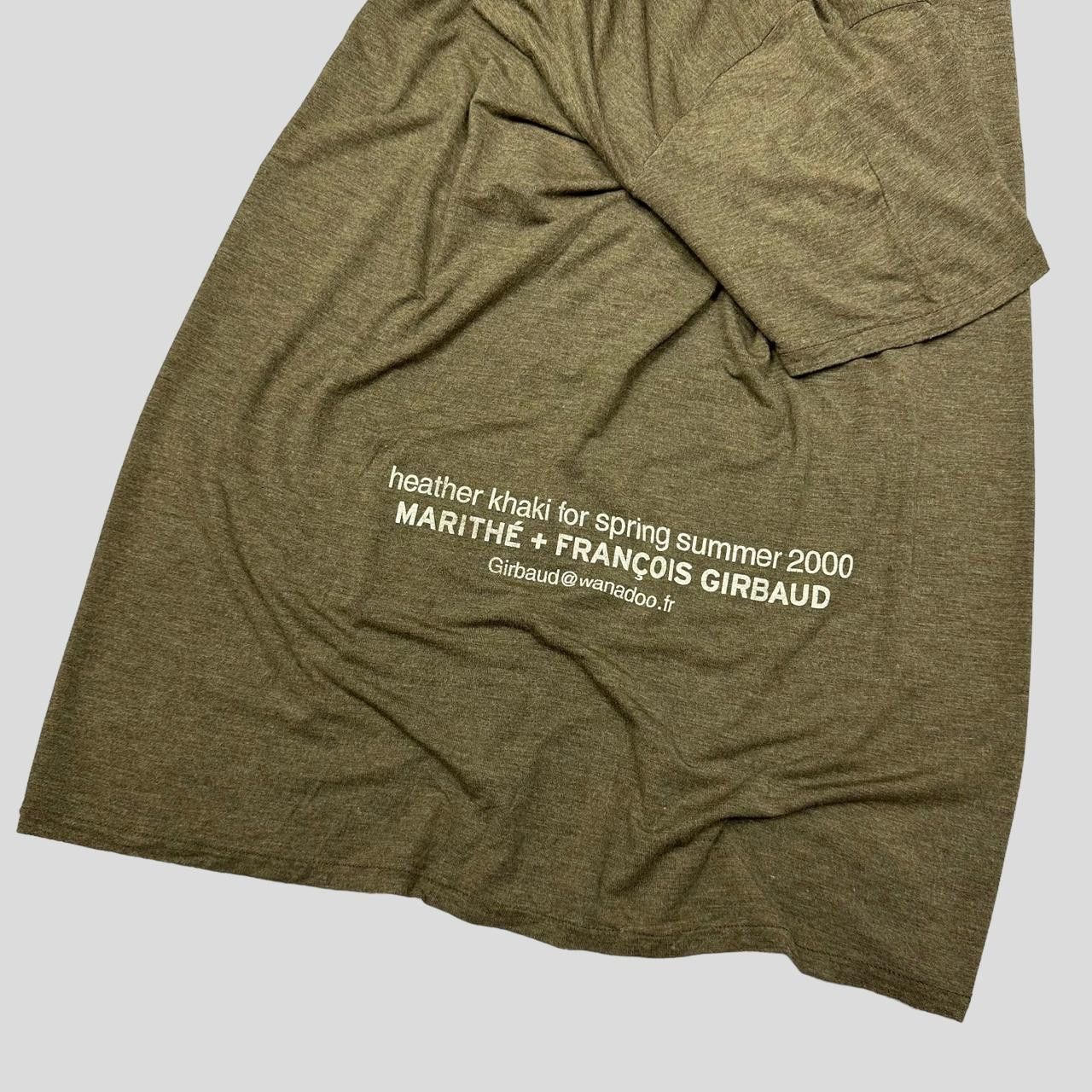 Marithe + Francois Girbaud M+FG SS 2000 Heather Khaki Logo T-shirt - XL (L) Size US L / EU 52-54 / 3 - 2 Thumbnail