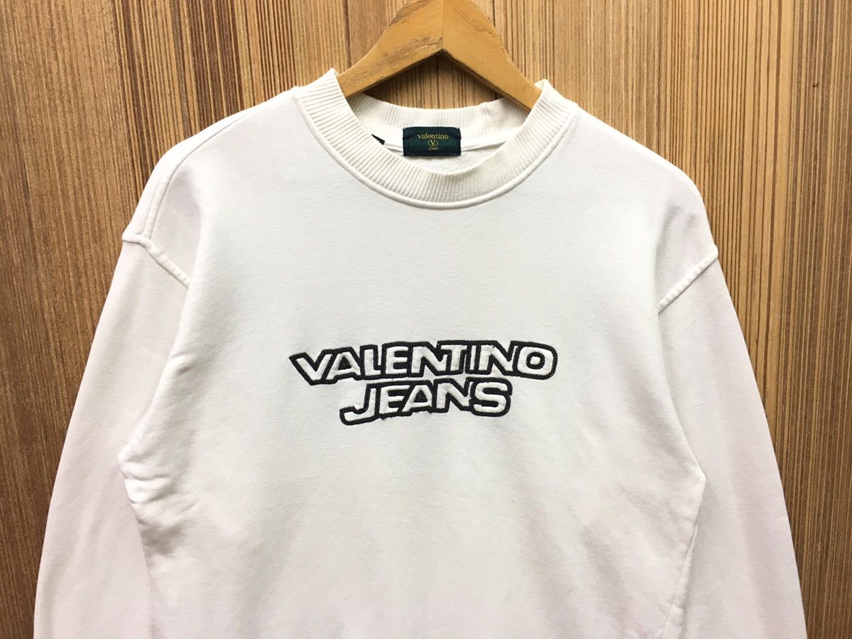 Designer × Valentino × Vintage Vintage Valentino Jeans Big Logo Sweatshirt Size US M / EU 48-50 / 2 - 2 Thumbnail
