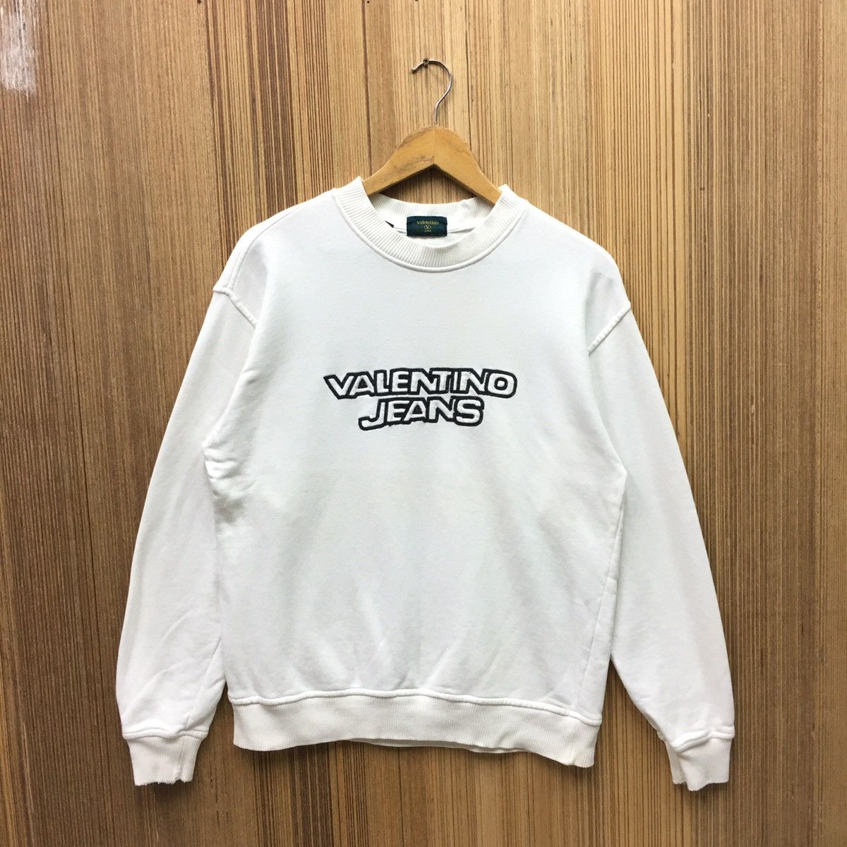 Designer × Valentino × Vintage Vintage Valentino Jeans Big Logo Sweatshirt Size US M / EU 48-50 / 2 - 1 Thumbnail
