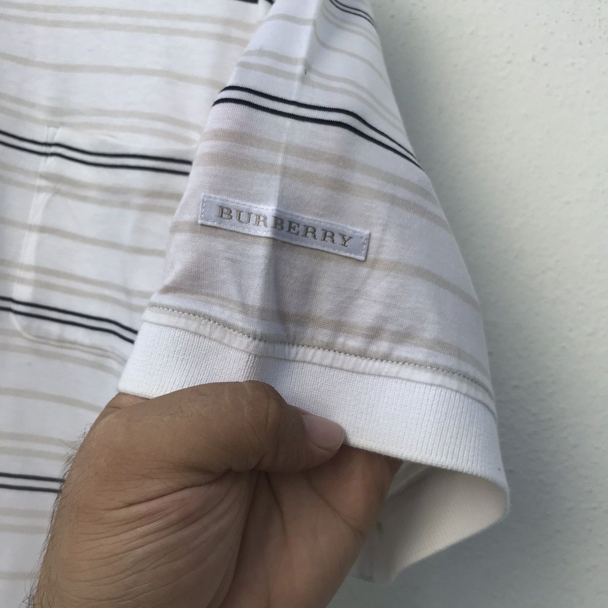 Burberry 💥LAST DROP BEFORE GONE💥Burberry Polo Stripe Nice Design Size US M / EU 48-50 / 2 - 2 Thumbnail