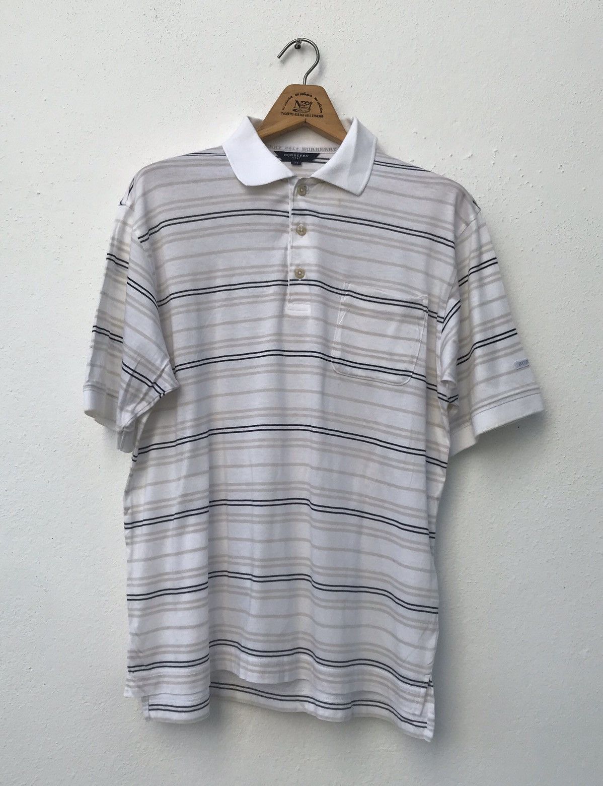 Burberry 💥LAST DROP BEFORE GONE💥Burberry Polo Stripe Nice Design Size US M / EU 48-50 / 2 - 1 Thumbnail