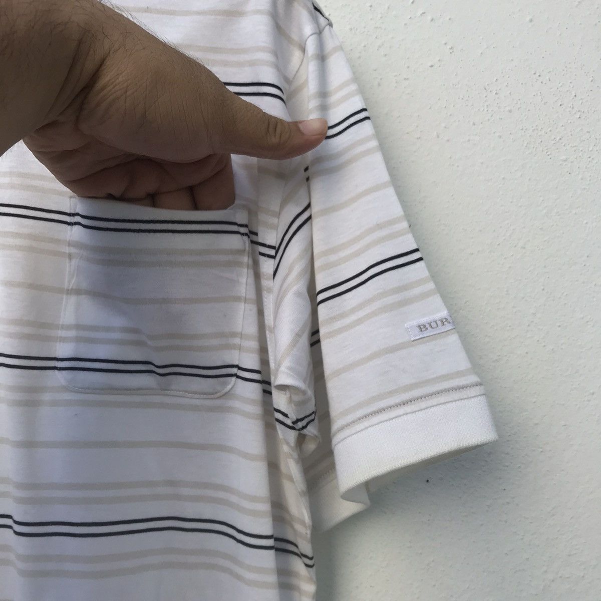 Burberry 💥LAST DROP BEFORE GONE💥Burberry Polo Stripe Nice Design Size US M / EU 48-50 / 2 - 7 Thumbnail