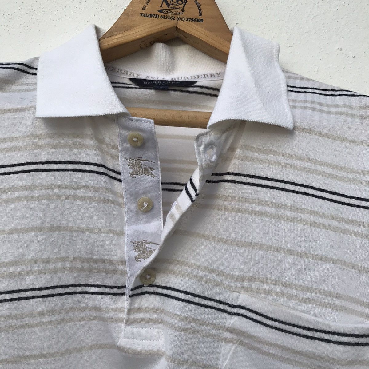 Burberry 💥LAST DROP BEFORE GONE💥Burberry Polo Stripe Nice Design Size US M / EU 48-50 / 2 - 3 Thumbnail