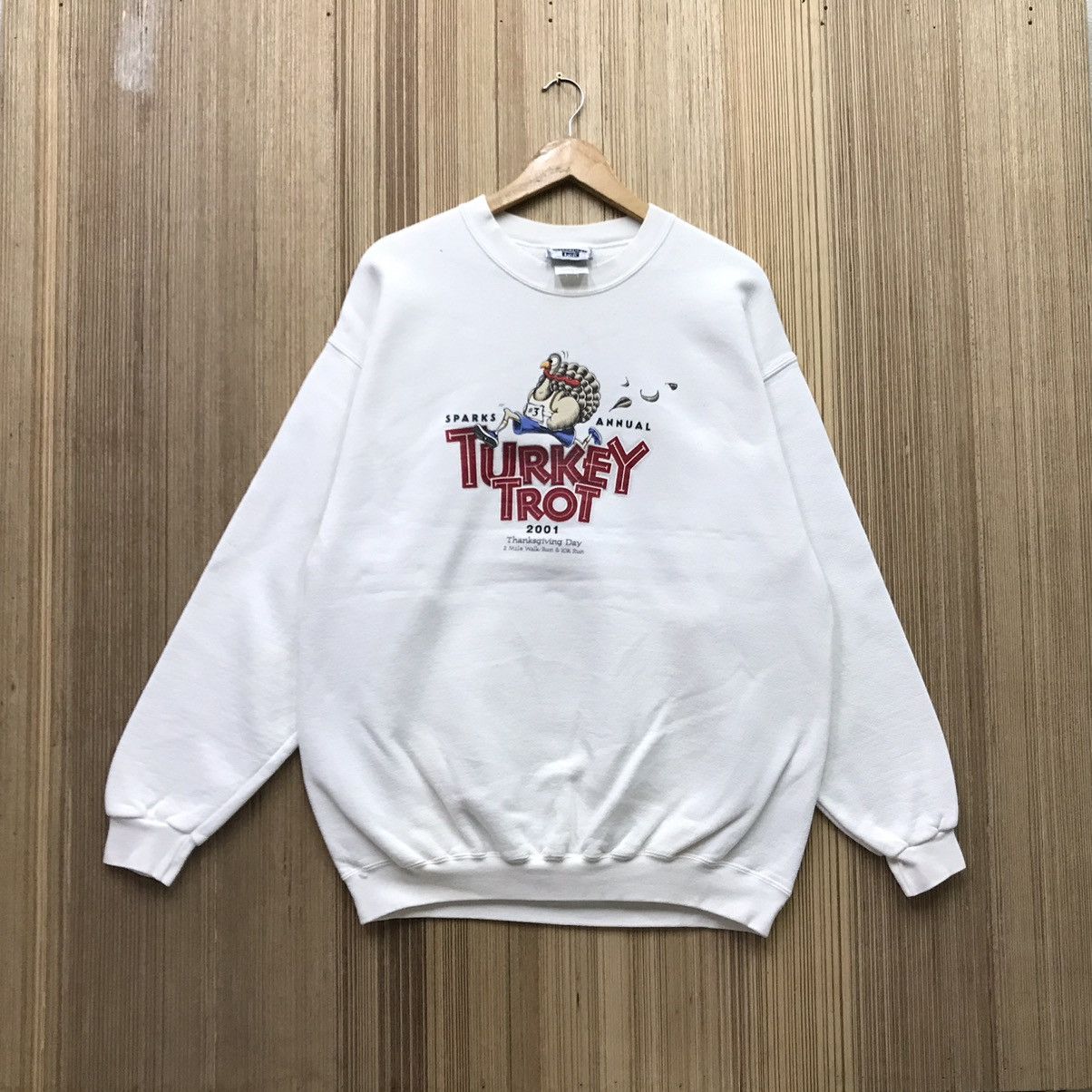 USA Olympics × Vintage Vintage Turkey Trot Marathon Sport Sweatshirt Size US L / EU 52-54 / 3 - 1 Thumbnail