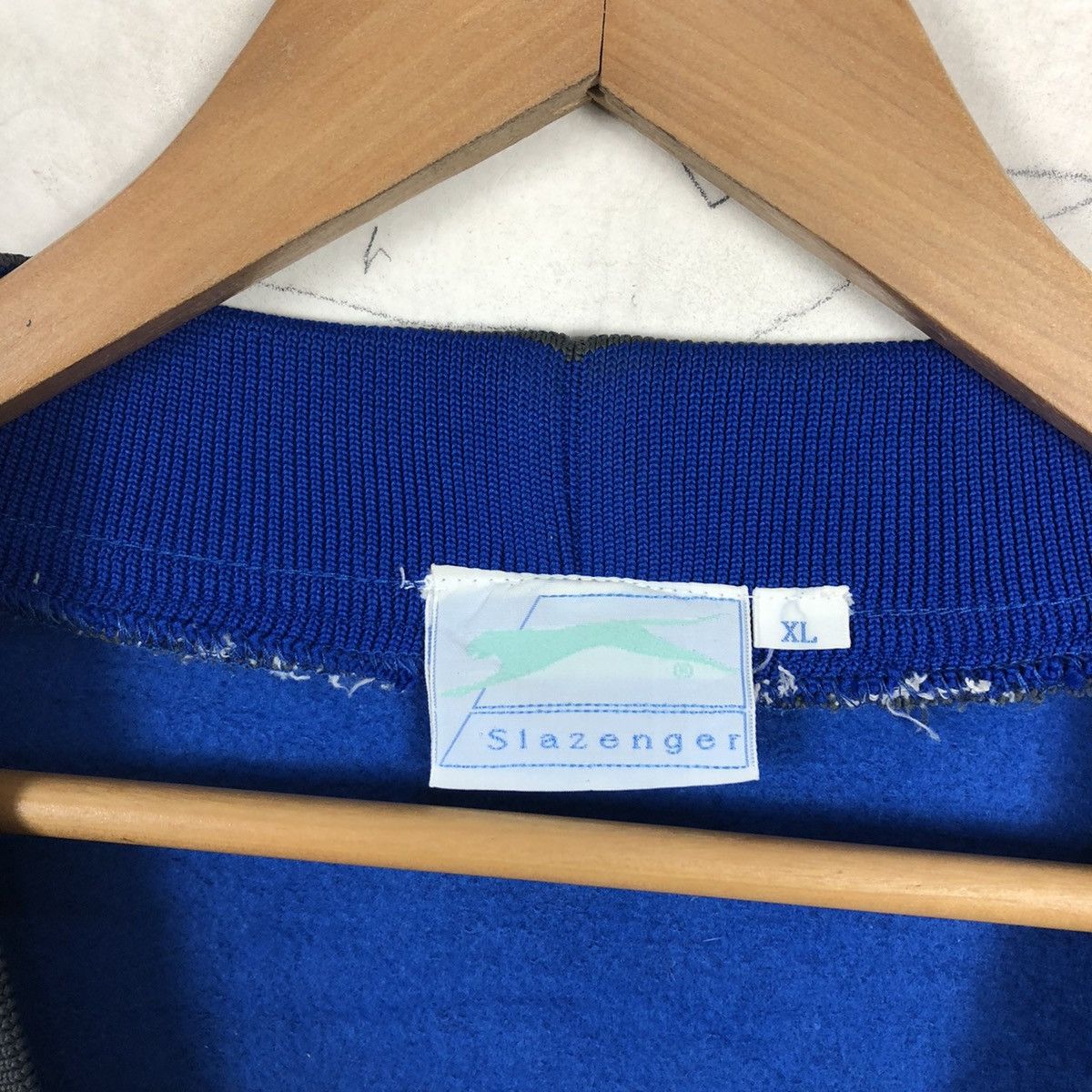 Japanese Brand LIGHT CARDIGAN SLAZENGER BLUE Size US XL / EU 56 / 4 - 4 Thumbnail