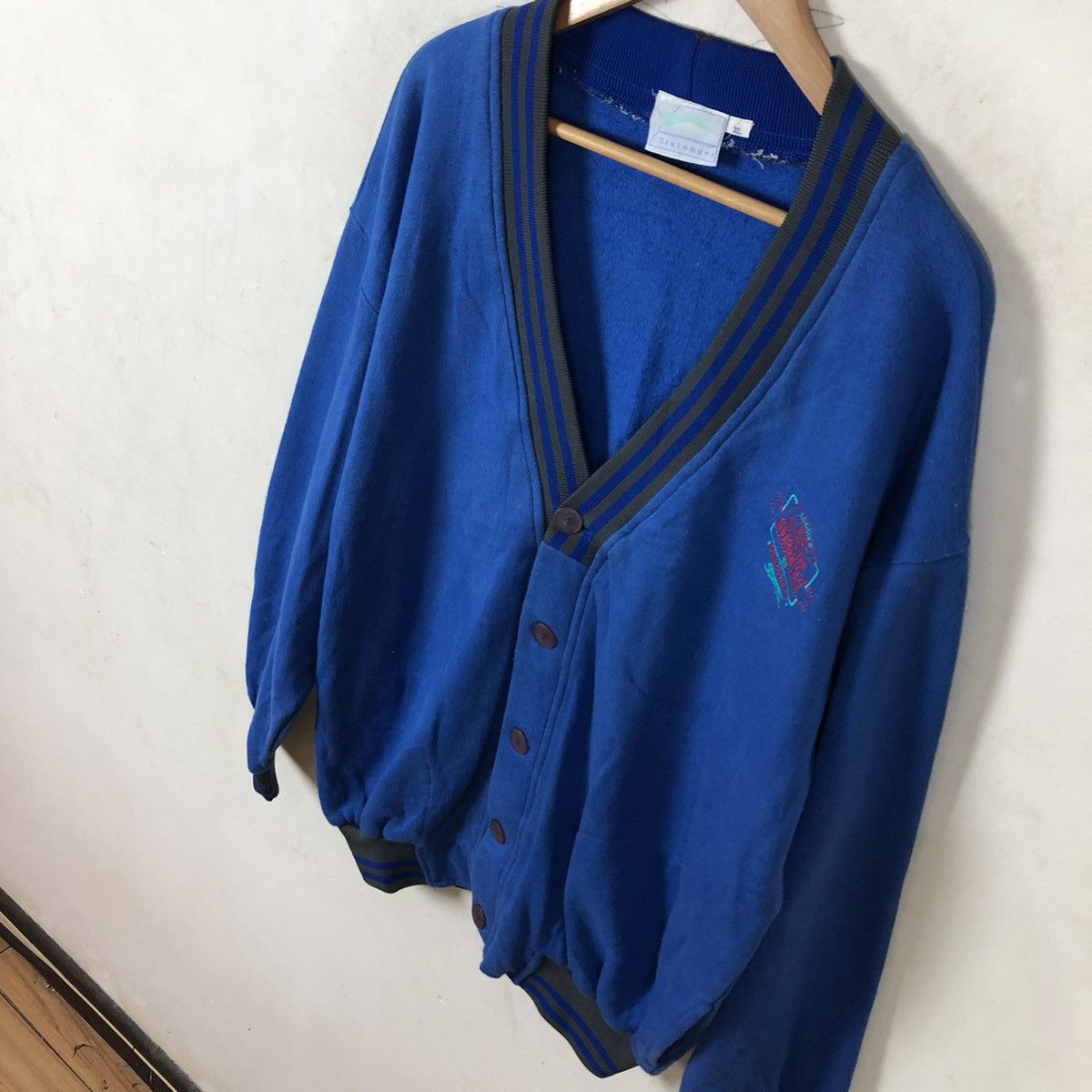 Japanese Brand LIGHT CARDIGAN SLAZENGER BLUE Size US XL / EU 56 / 4 - 3 Thumbnail