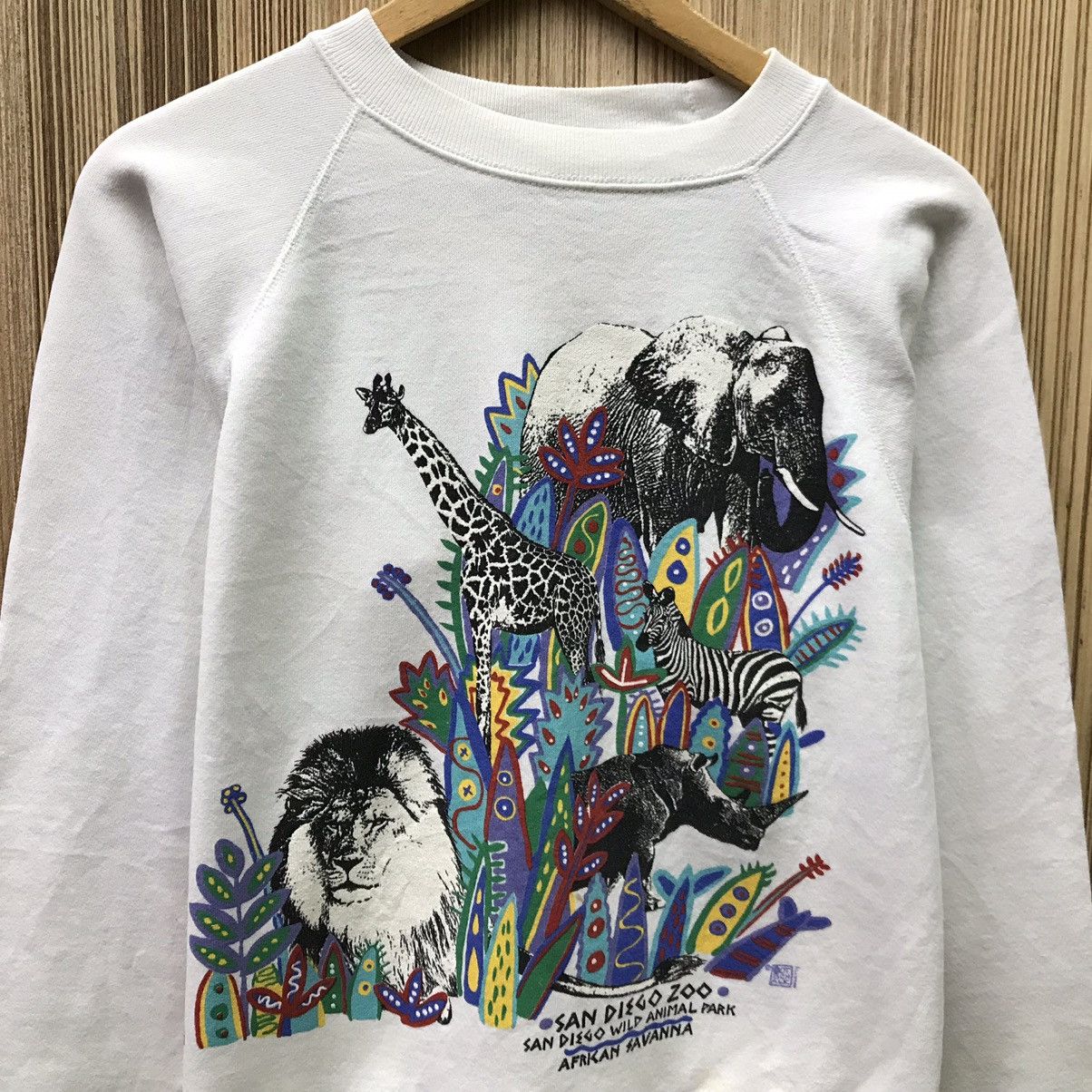 Alice San Diego × Habitat Vintage 80s San Diego Zoo Animal Habitat Safari Sweatshirt Size US M / EU 48-50 / 2 - 5 Thumbnail