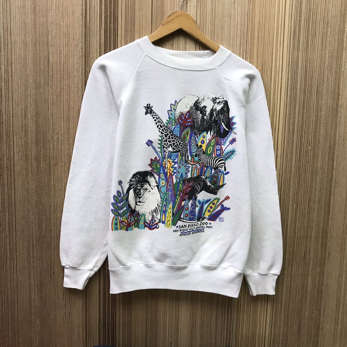 Alice San Diego × Habitat Vintage 80s San Diego Zoo Animal Habitat Safari Sweatshirt Size US M / EU 48-50 / 2 - 1 Thumbnail