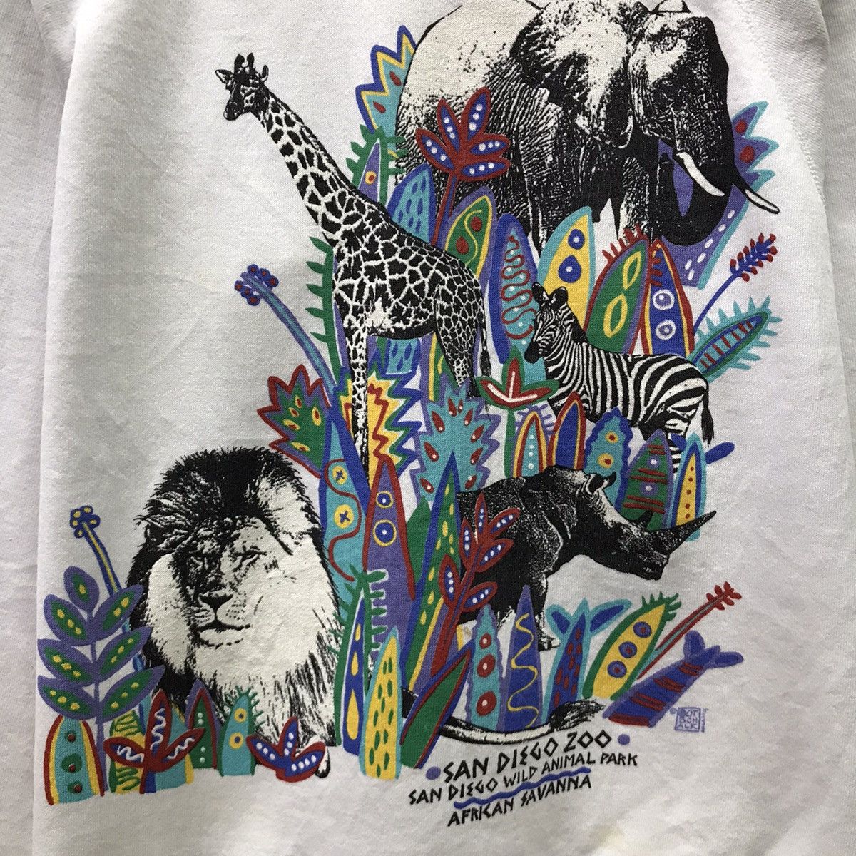 Alice San Diego × Habitat Vintage 80s San Diego Zoo Animal Habitat Safari Sweatshirt Size US M / EU 48-50 / 2 - 3 Thumbnail