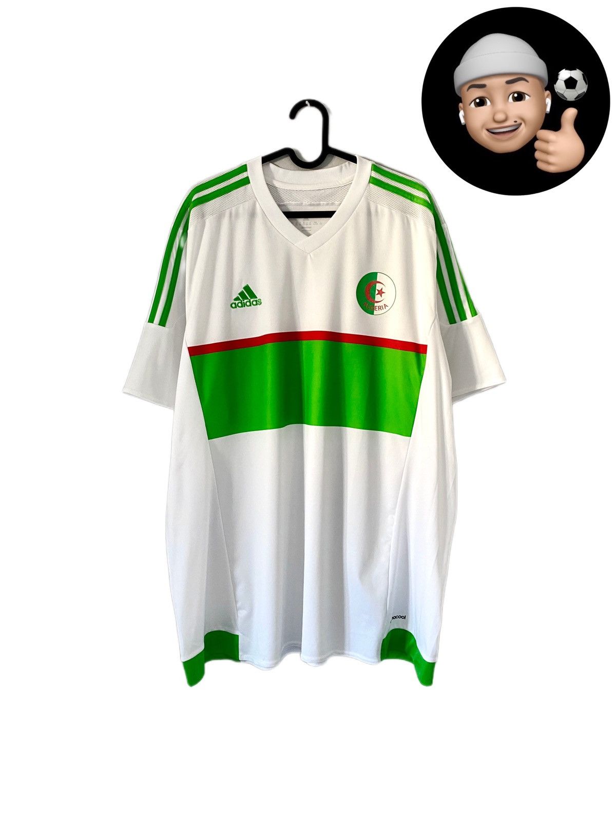 Adidas 2016 2018 Algeria National Team Adidas Home Soccer Jersey Size US XXL / EU 58 / 5 - 1 Thumbnail