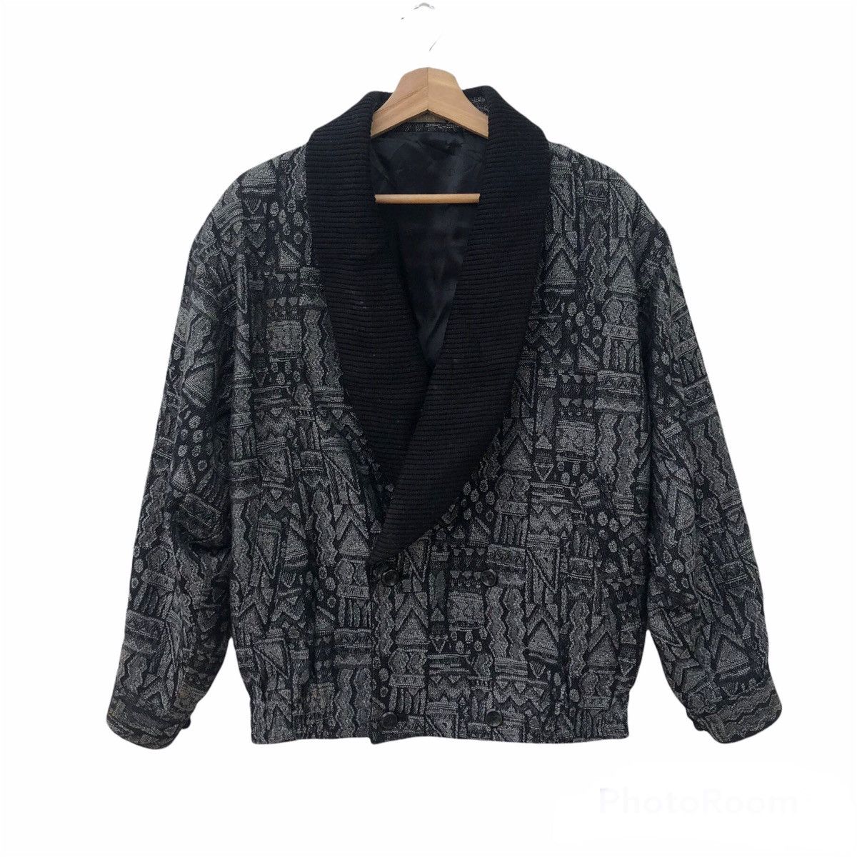 Japanese Brand VINTAGE BOMBER STYLE JACKET CIMCA NAVAJO DESIGN Size US L / EU 52-54 / 3 - 1 Thumbnail