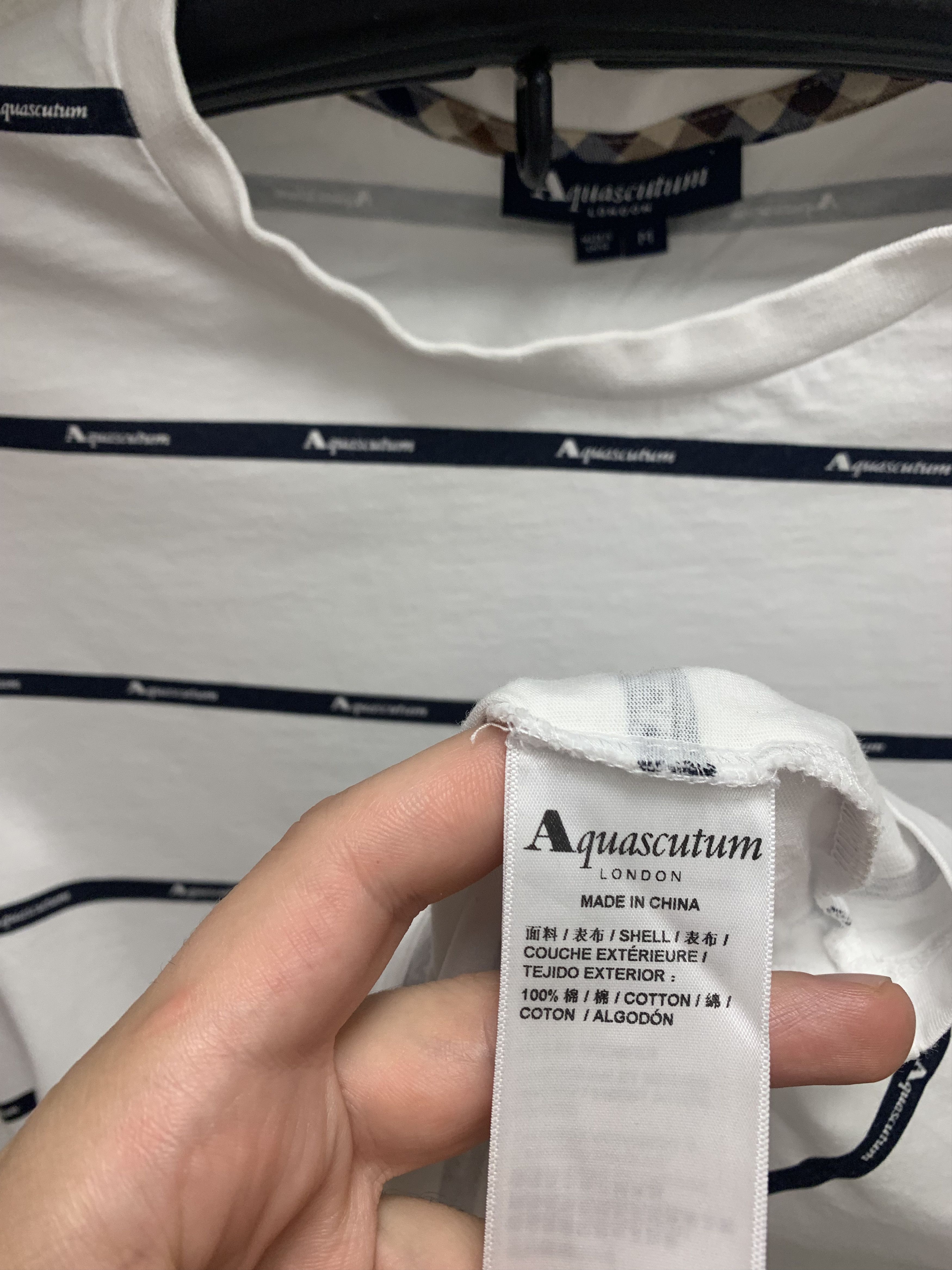 Aquascutum Aquascutum full print t-shirt M size white Size US M / EU 48-50 / 2 - 4 Thumbnail