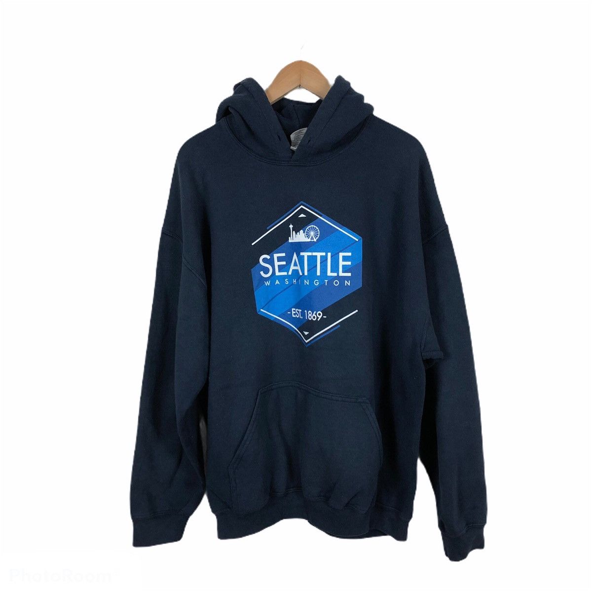 SEATTLE WASHINGTON EST 1869 HOODIE BIG LOGO