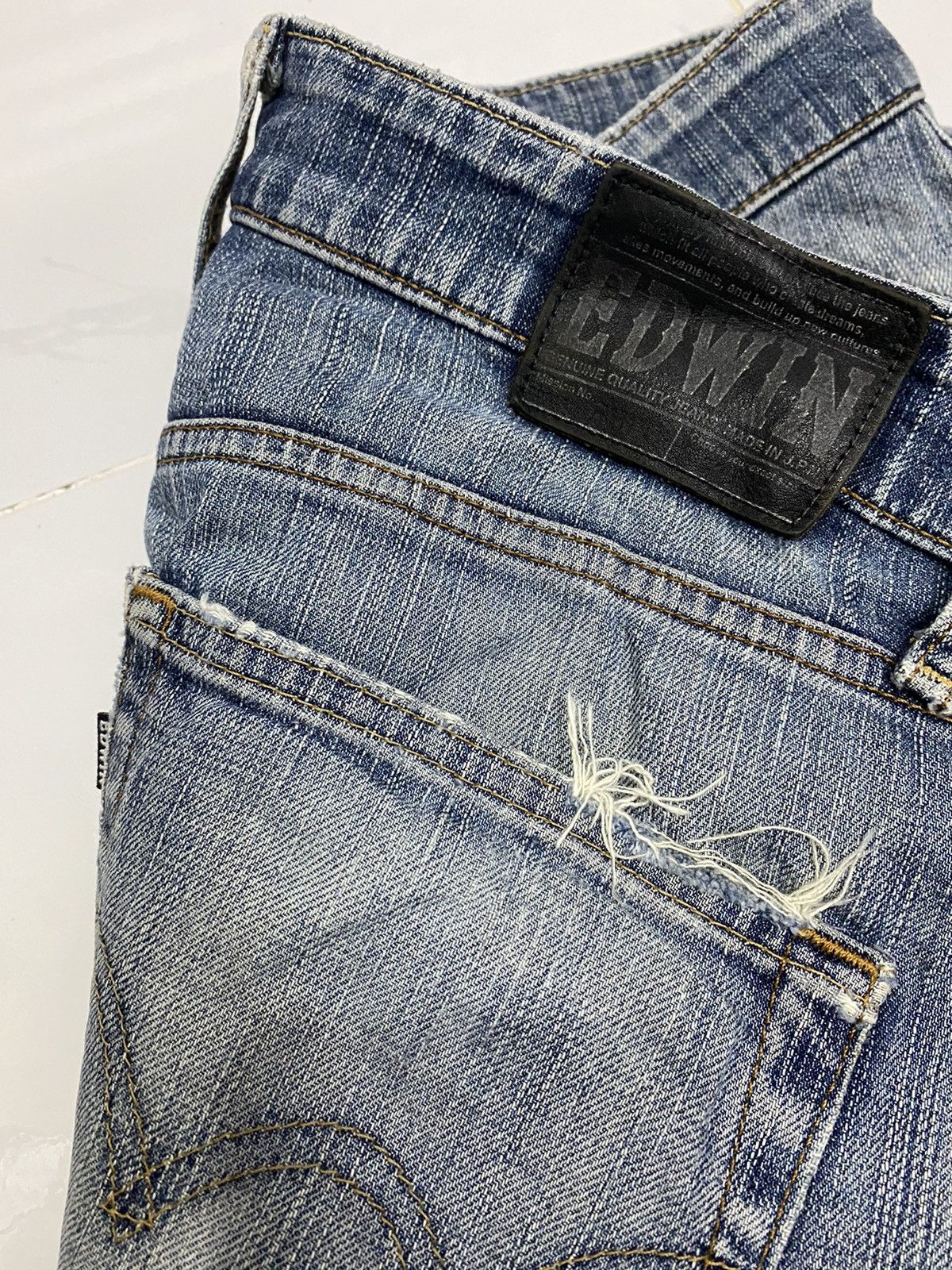 Beauty Beast × Hysteric Glamour 🔥EDWIN 503 DISTRESSED DENIM BAGGY JEANS Size US 32 / EU 48 - 12 Thumbnail