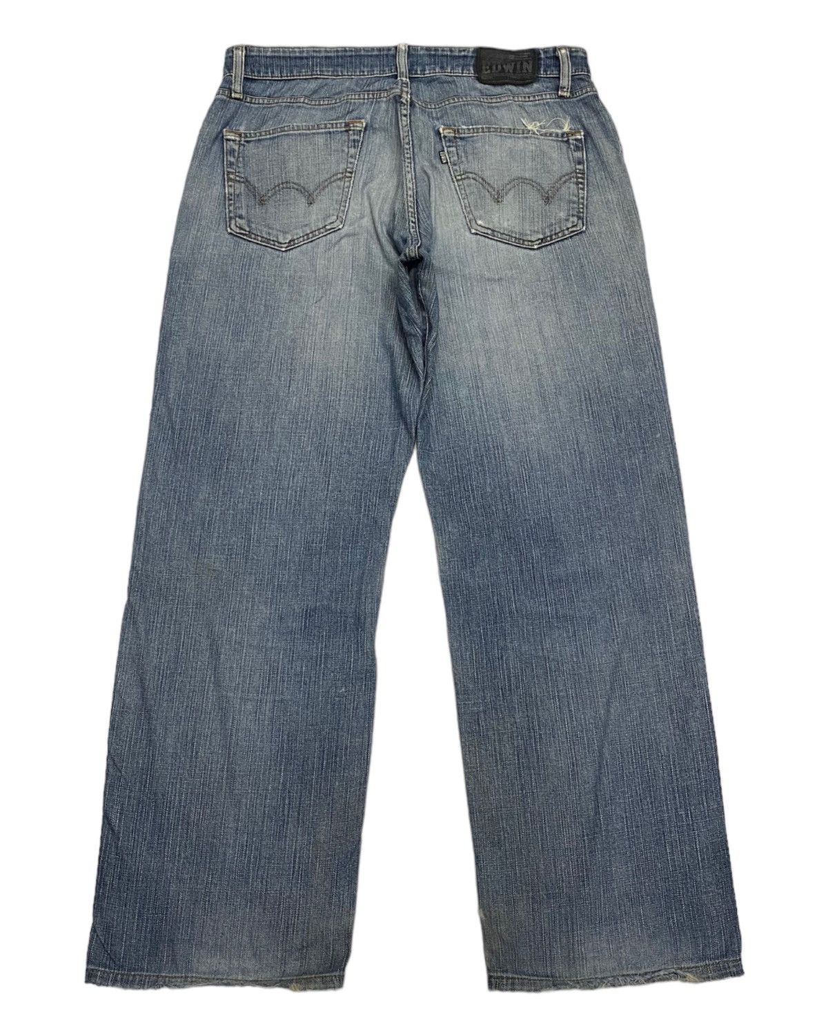 Beauty Beast × Hysteric Glamour 🔥EDWIN 503 DISTRESSED DENIM BAGGY JEANS Size US 32 / EU 48 - 2 Thumbnail