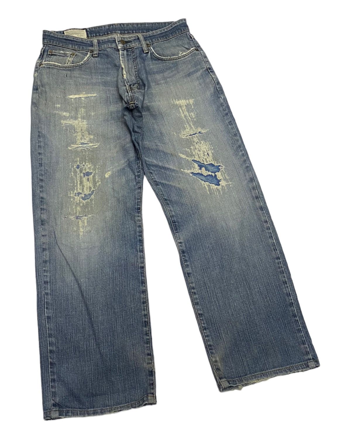 Beauty Beast × Hysteric Glamour 🔥EDWIN 503 DISTRESSED DENIM BAGGY JEANS Size US 32 / EU 48 - 6 Thumbnail