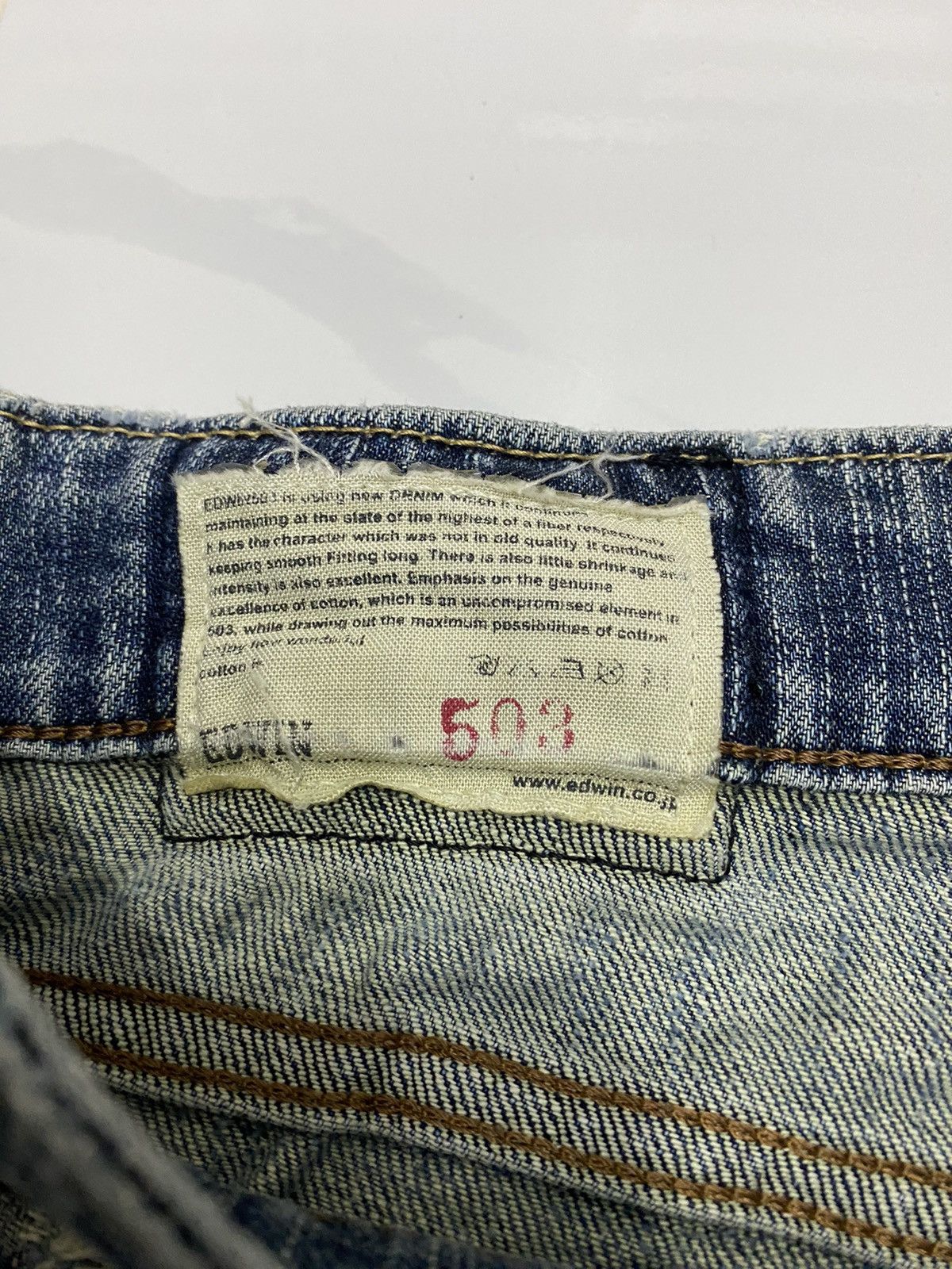 Beauty Beast × Hysteric Glamour 🔥EDWIN 503 DISTRESSED DENIM BAGGY JEANS Size US 32 / EU 48 - 9 Thumbnail