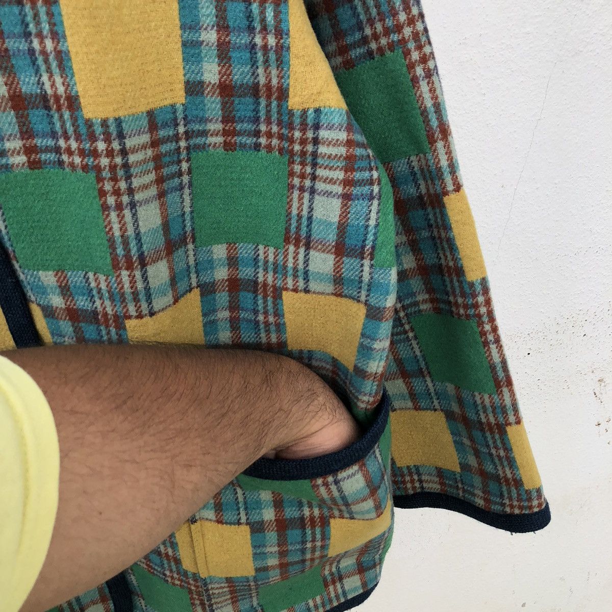 Japanese Brand RARE COLOUR BUTTON JACKET MIXING PATCHWORK DESIGN Size US M / EU 48-50 / 2 - 5 Thumbnail