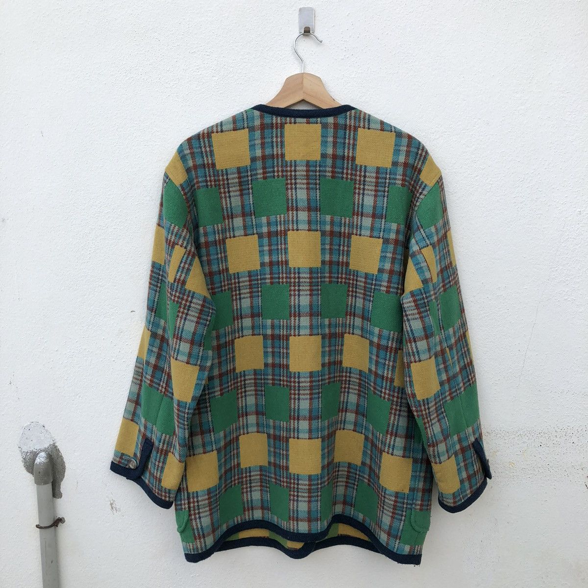 Japanese Brand RARE COLOUR BUTTON JACKET MIXING PATCHWORK DESIGN Size US M / EU 48-50 / 2 - 6 Thumbnail