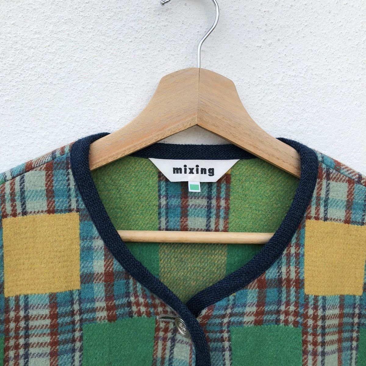 Japanese Brand RARE COLOUR BUTTON JACKET MIXING PATCHWORK DESIGN Size US M / EU 48-50 / 2 - 9 Thumbnail