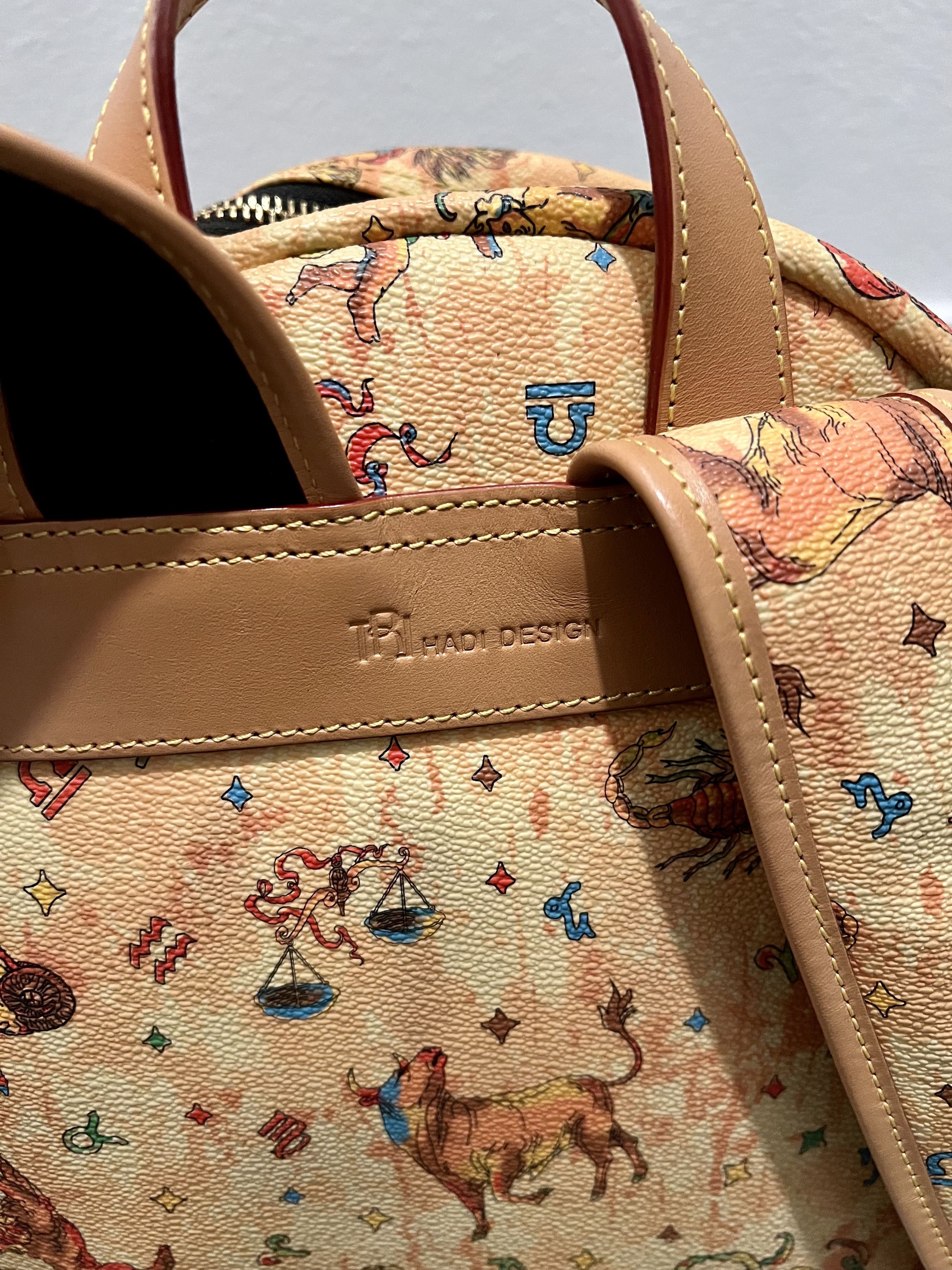 Vintage Trajan Leather Printed Backpack Size ONE SIZE - 7 Thumbnail