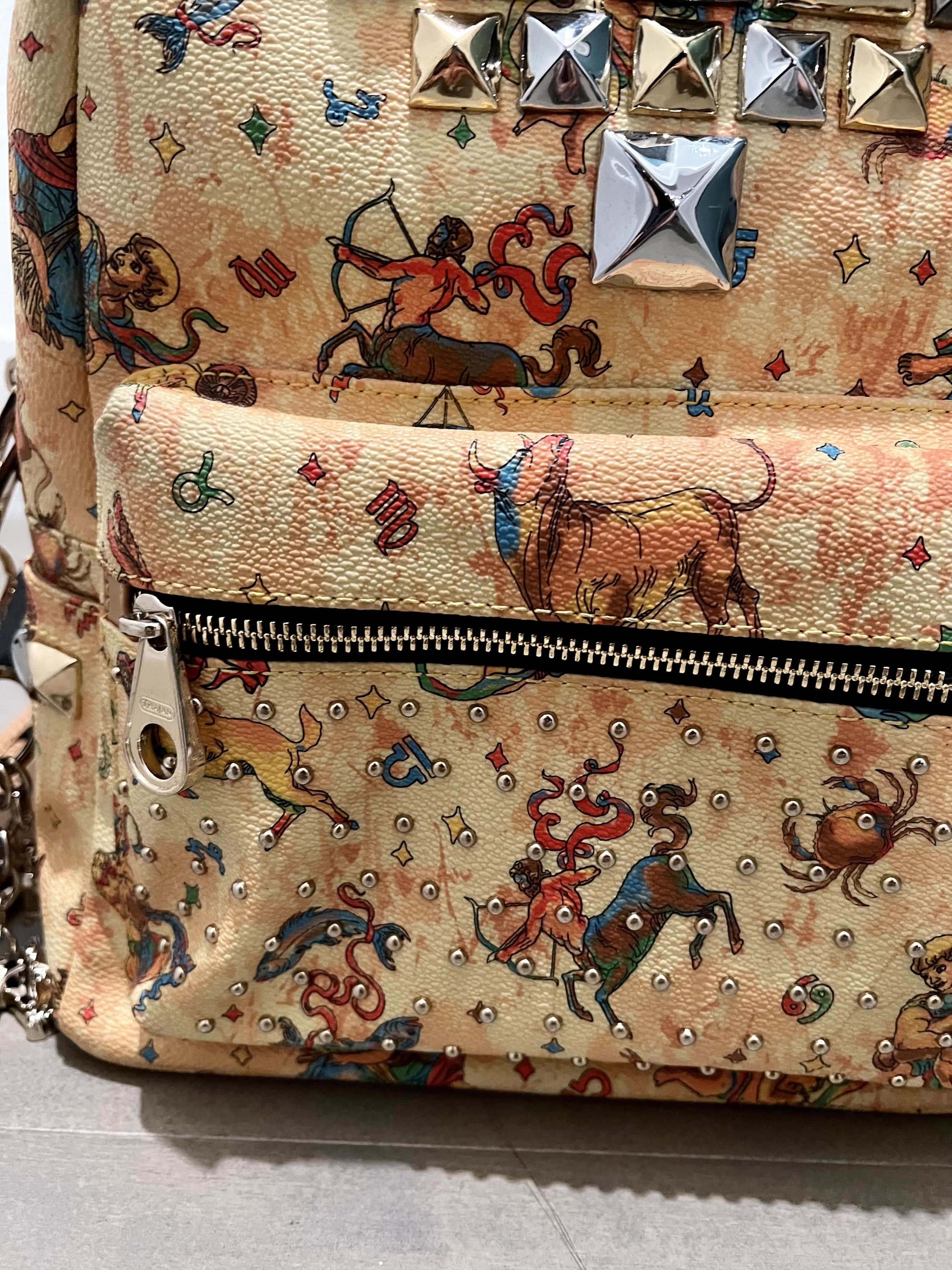 Vintage Trajan Leather Printed Backpack Size ONE SIZE - 3 Thumbnail