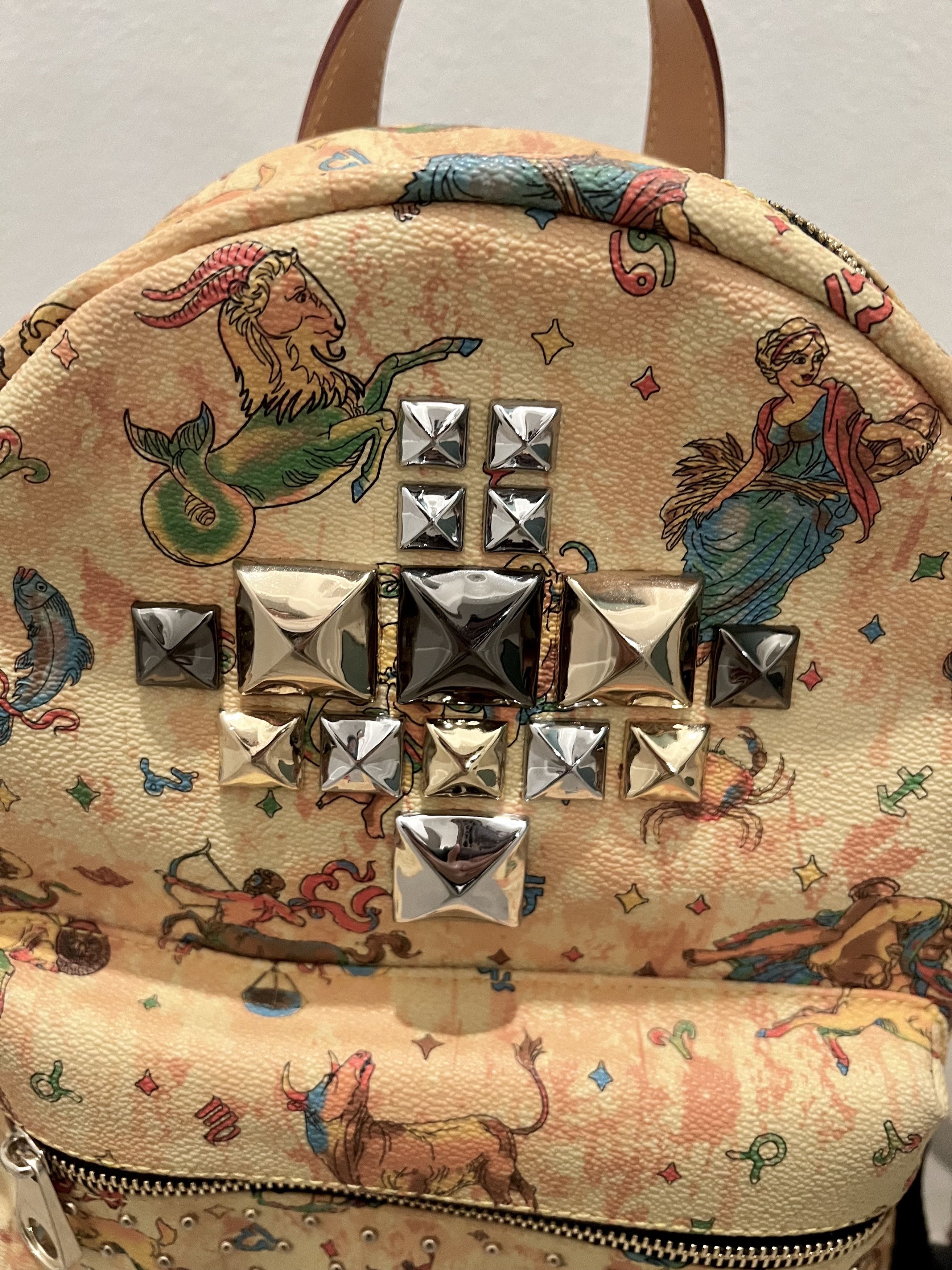 Vintage Trajan Leather Printed Backpack Size ONE SIZE - 2 Thumbnail