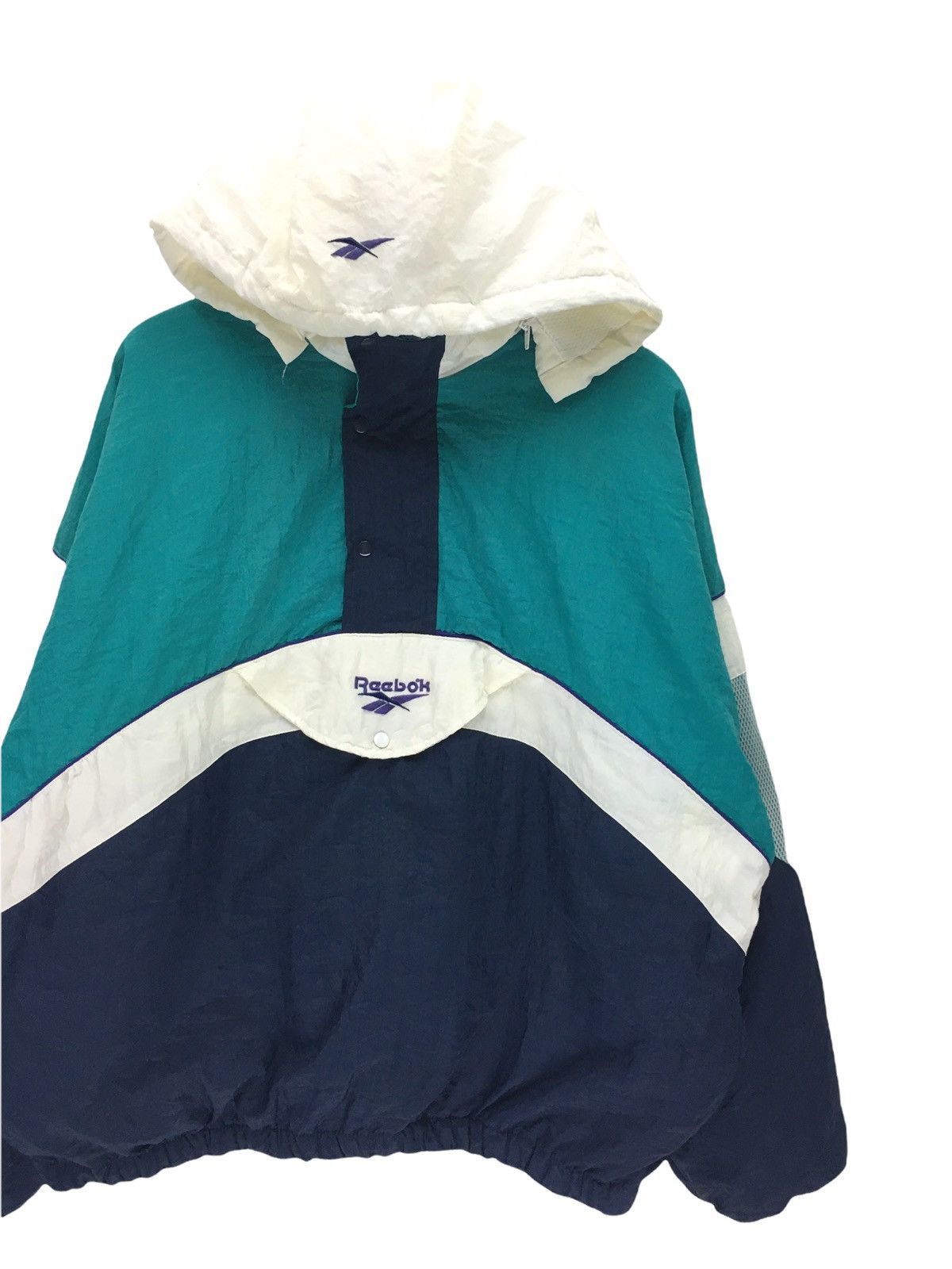 Reebok Vintage Reebok Big Logo Hoddie Jacket Size US L / EU 52-54 / 3 - 4 Thumbnail
