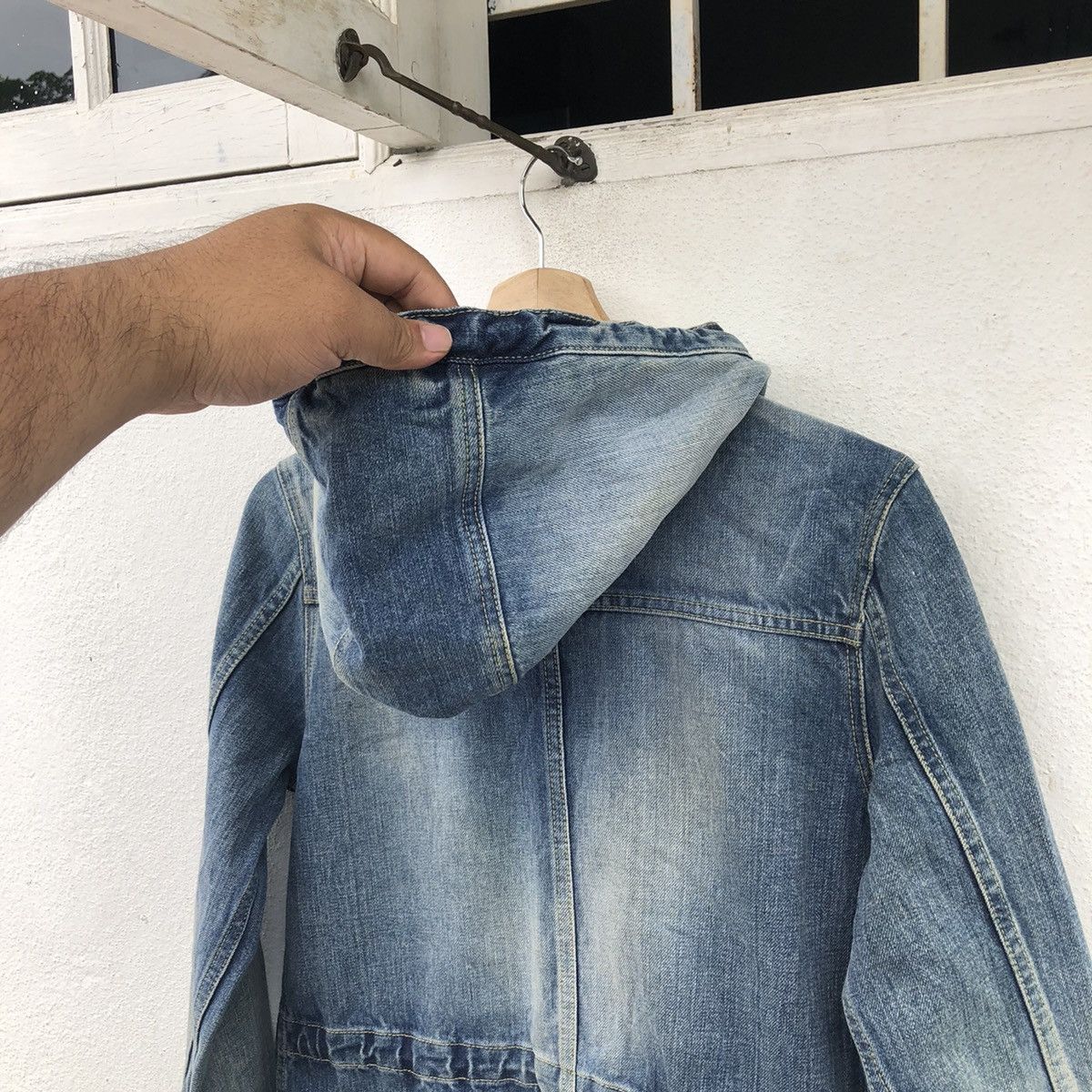 Japanese Brand DENIM JACKET MULTI POCKET HOODIE RADEO CROWN JAPAN Size US M / EU 48-50 / 2 - 9 Thumbnail