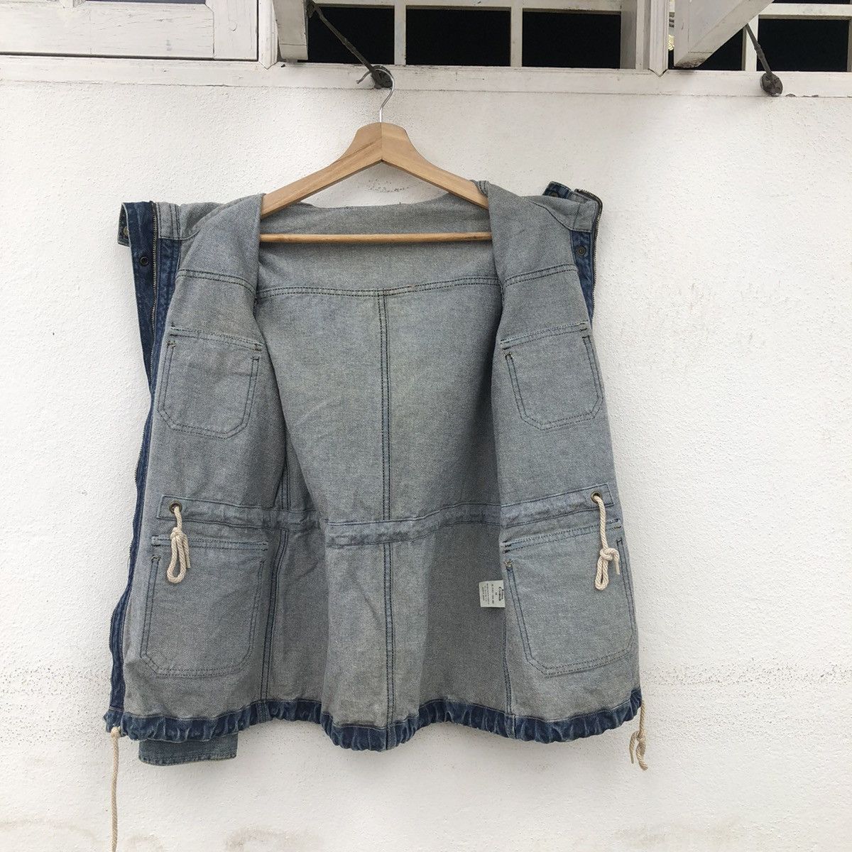 Japanese Brand DENIM JACKET MULTI POCKET HOODIE RADEO CROWN JAPAN Size US M / EU 48-50 / 2 - 10 Thumbnail