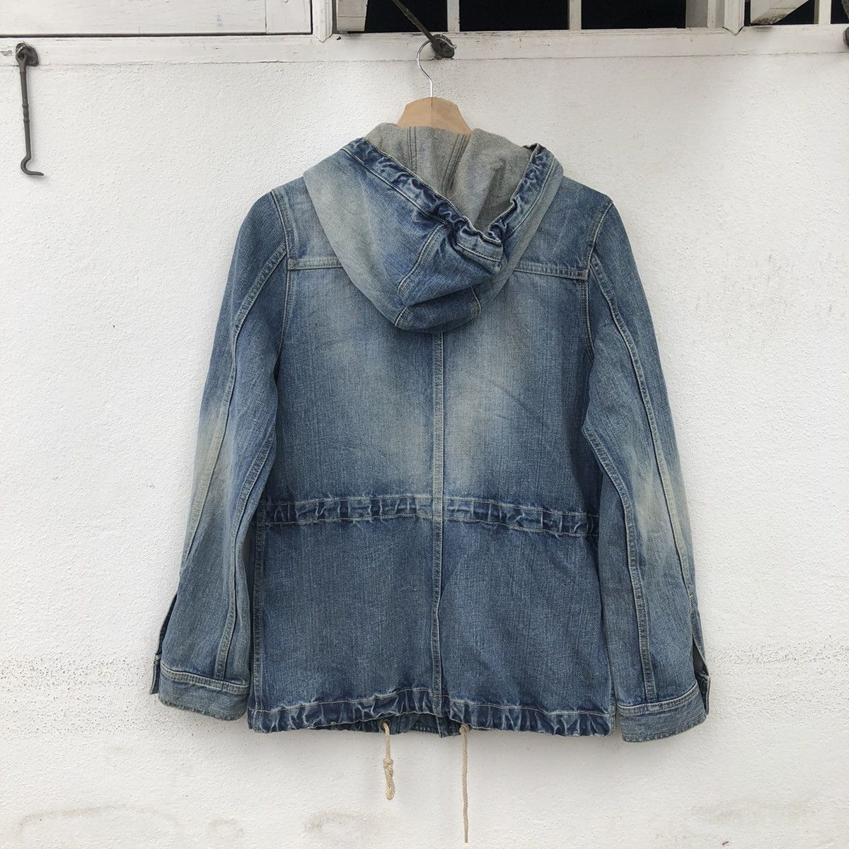 Japanese Brand DENIM JACKET MULTI POCKET HOODIE RADEO CROWN JAPAN Size US M / EU 48-50 / 2 - 8 Thumbnail