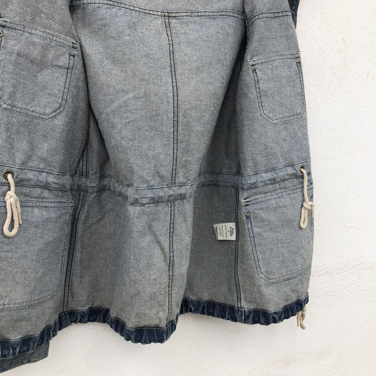 Japanese Brand DENIM JACKET MULTI POCKET HOODIE RADEO CROWN JAPAN Size US M / EU 48-50 / 2 - 11 Thumbnail