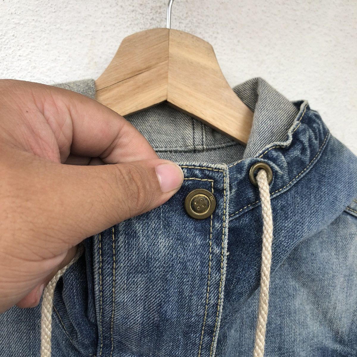 Japanese Brand DENIM JACKET MULTI POCKET HOODIE RADEO CROWN JAPAN Size US M / EU 48-50 / 2 - 7 Thumbnail