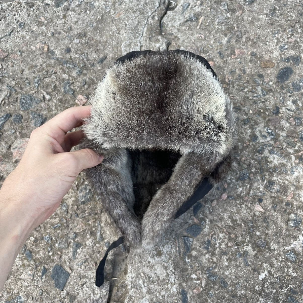 20471120 Vintage 90s Alt Beanie Mohair Ushanka Faux American VTg Size ONE SIZE - 4 Thumbnail