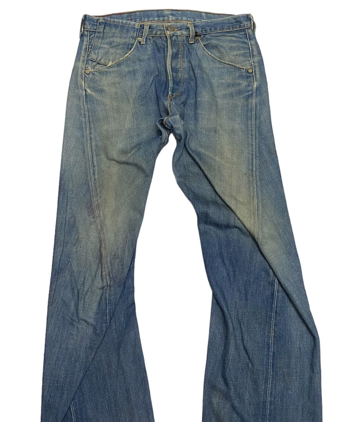 Engineered Garments × Levi's 🔥RUSTY TWISTED LEG LEVIS R DISTRESSED DENIM JEANS Size US 32 / EU 48 - 2 Thumbnail