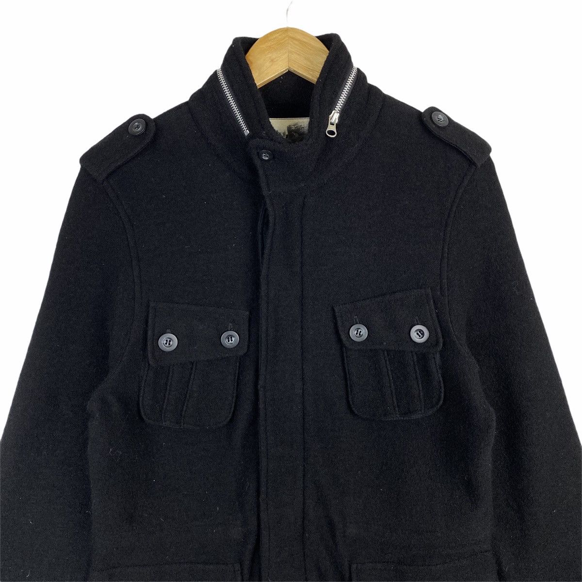Japanese Brand × PPFM PPFM WORKWEAR MILITARY ARMY DESIGN WOOL SWEATER JACKET Size US S / EU 44-46 / 1 - 5 Thumbnail