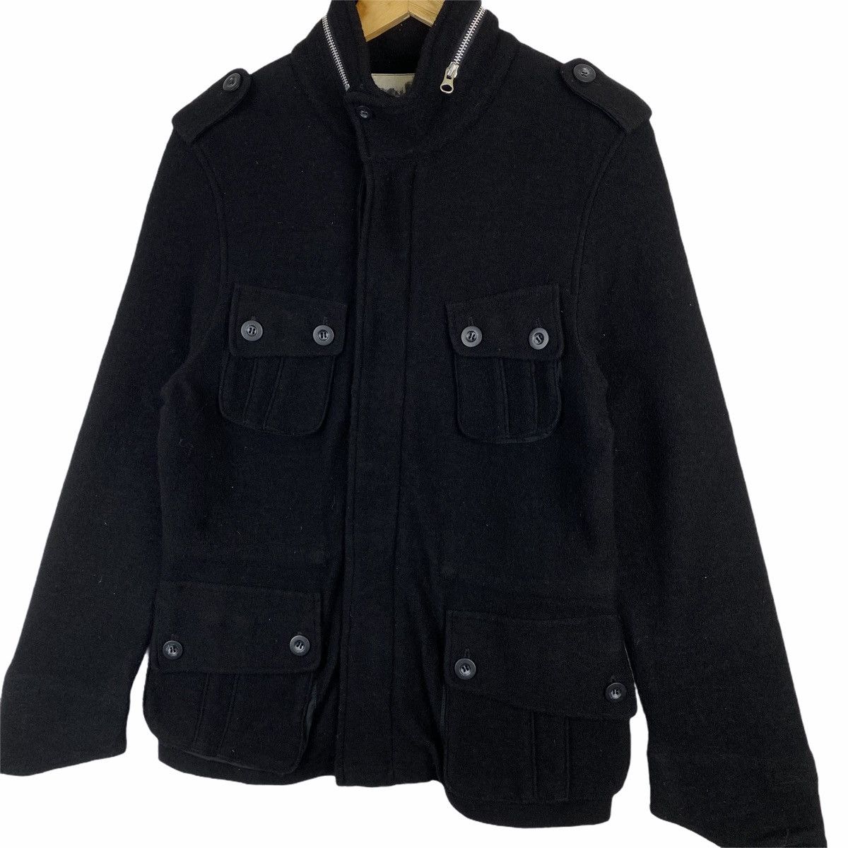 Japanese Brand × PPFM PPFM WORKWEAR MILITARY ARMY DESIGN WOOL SWEATER JACKET Size US S / EU 44-46 / 1 - 4 Thumbnail