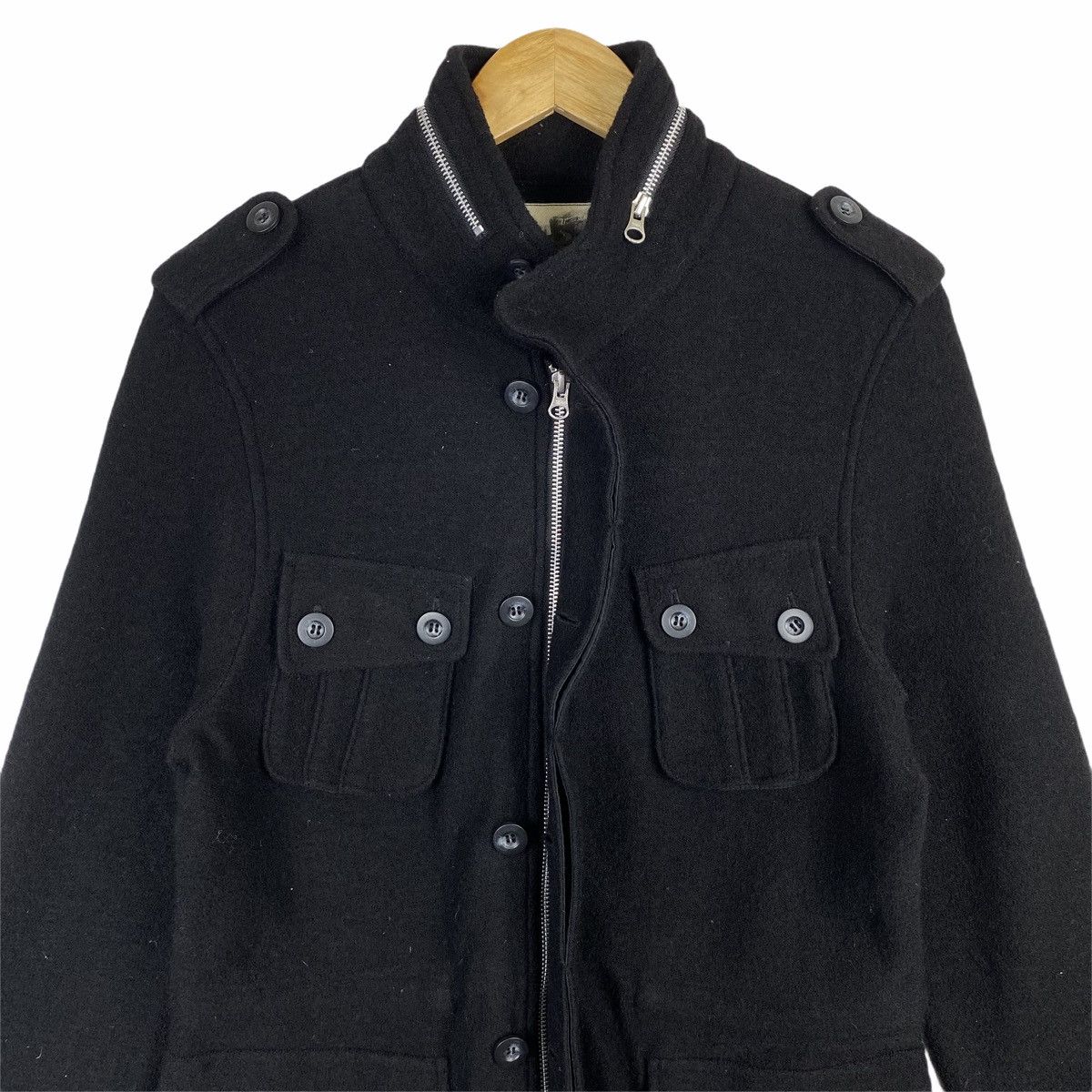 Japanese Brand × PPFM PPFM WORKWEAR MILITARY ARMY DESIGN WOOL SWEATER JACKET Size US S / EU 44-46 / 1 - 6 Thumbnail