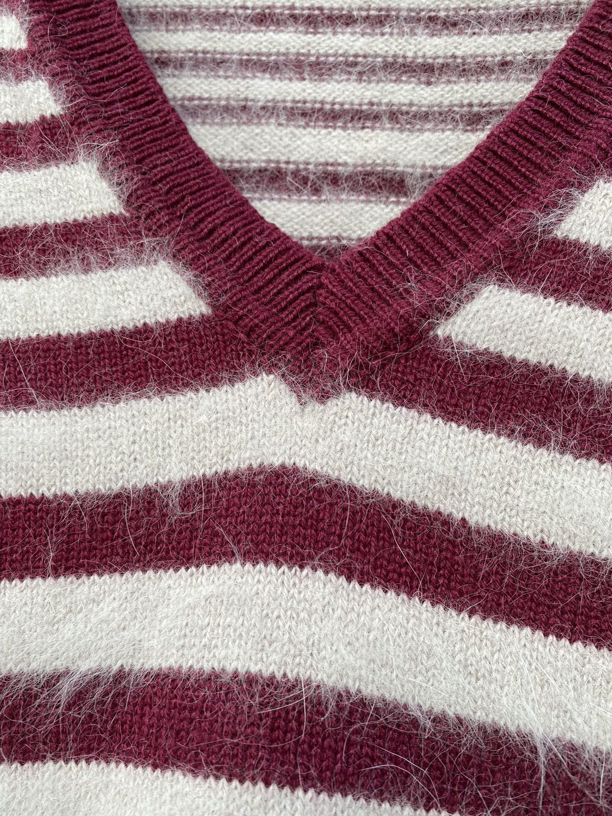Alexander McQueen × Vintage Alexander Mqueen Vintage angora hair striped sweater size L Size US L / EU 52-54 / 3 - 7 Thumbnail