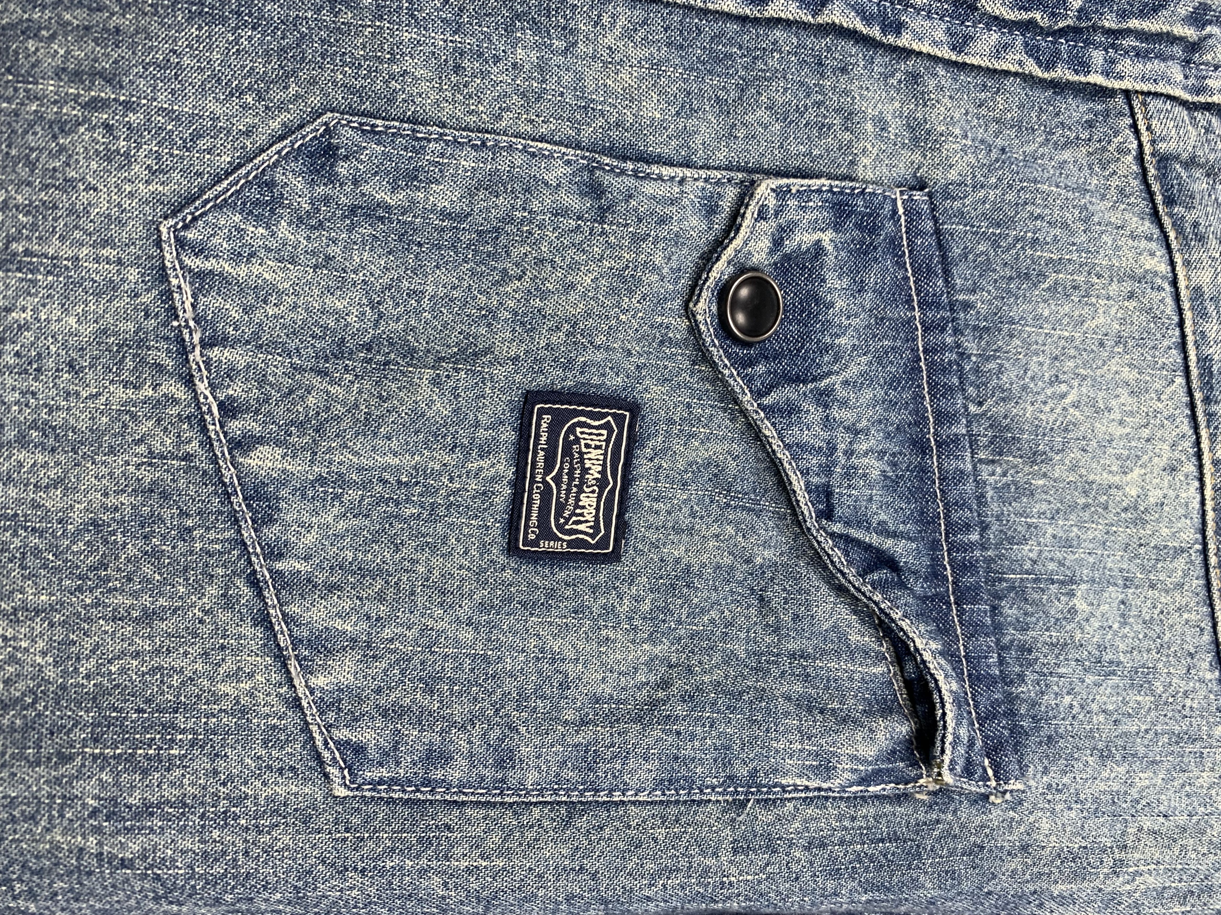 Denim & Supply Ralph Lauren × Polo Ralph Lauren × Vintage Denim And Supply Ralph Lauren Vintage Mens Denim Shirt Size US S / EU 44-46 / 1 - 3 Thumbnail