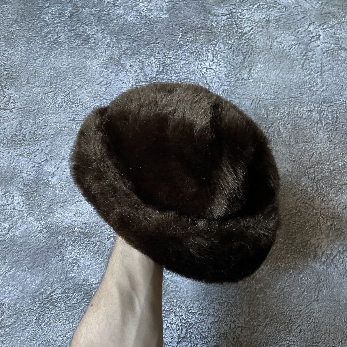 Vintage Vintage 90s Black Mohair Fuzzy Beanie Hat Ushanka Grail OS Size ONE SIZE - 3 Thumbnail