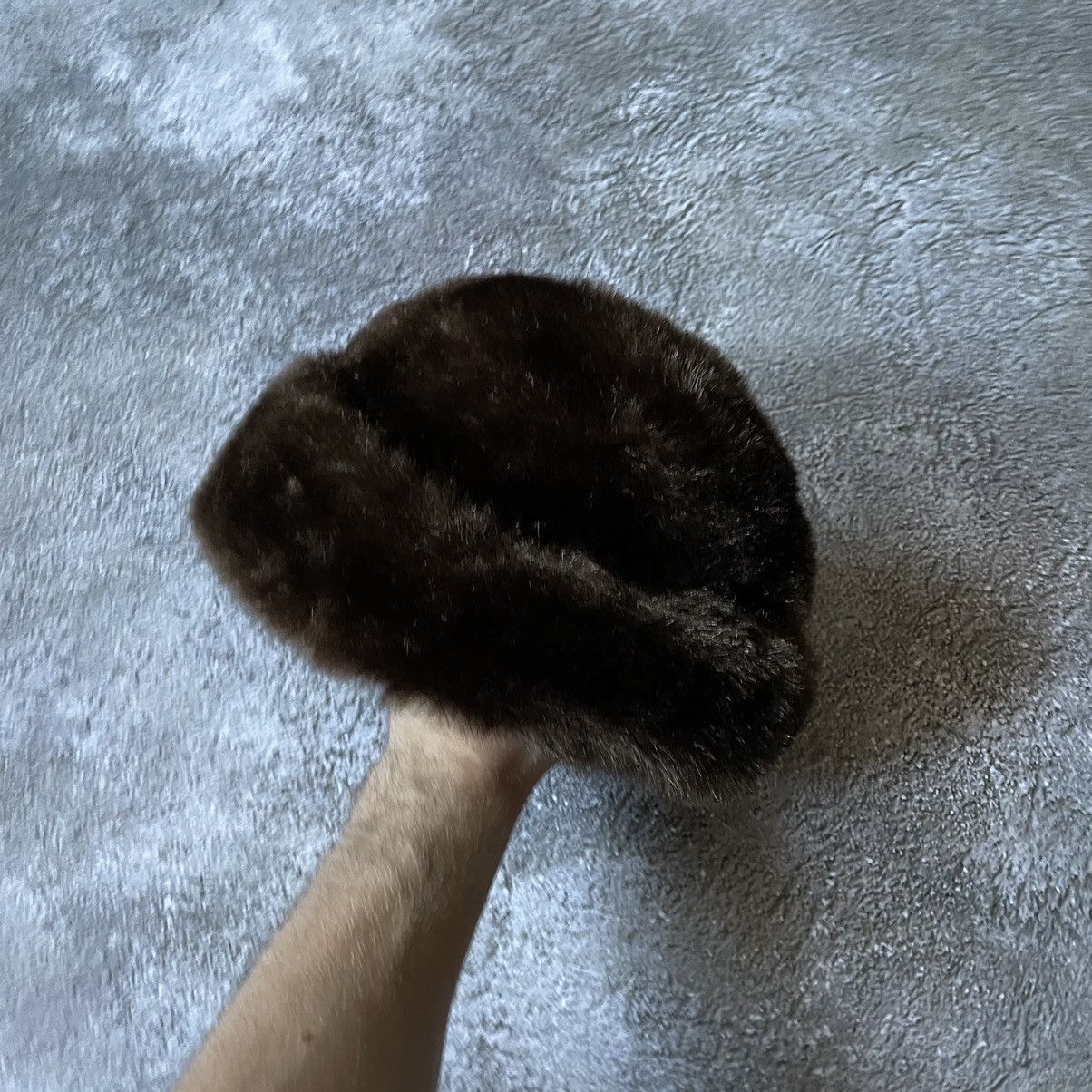 Vintage Vintage 90s Black Mohair Fuzzy Beanie Hat Ushanka Grail OS Size ONE SIZE - 2 Thumbnail