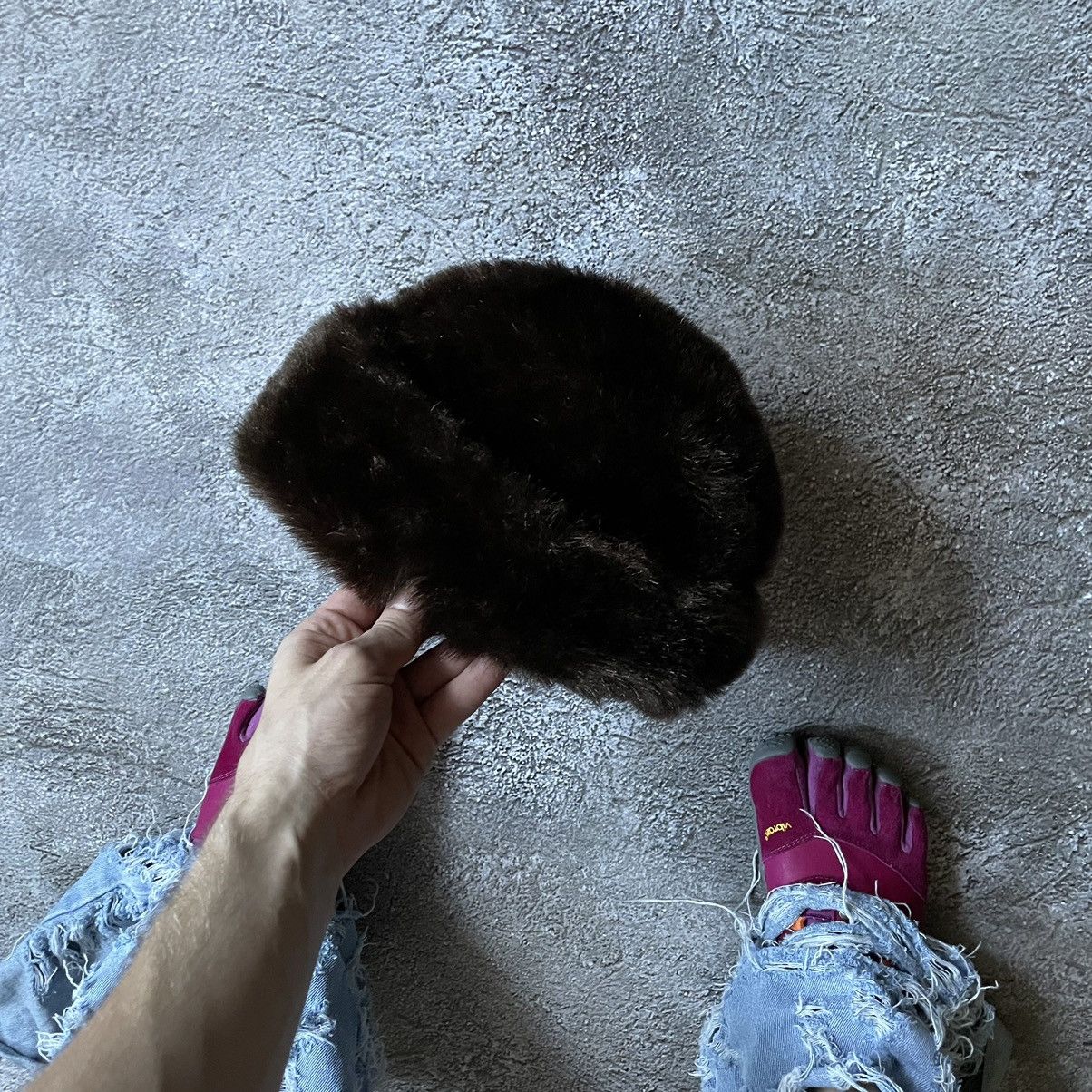 Vintage Vintage 90s Black Mohair Fuzzy Beanie Hat Ushanka Grail OS Size ONE SIZE - 1 Thumbnail